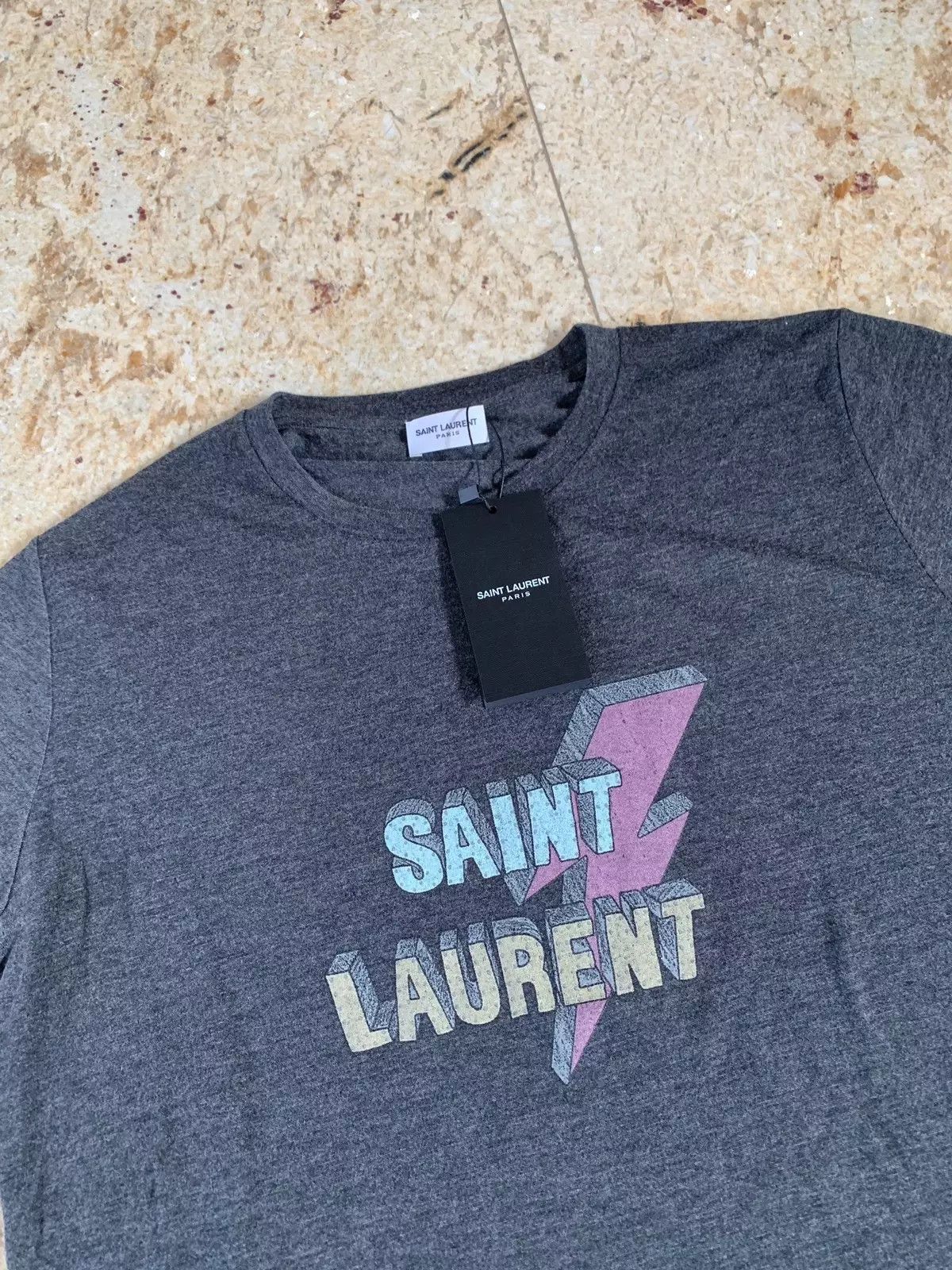 Saint Laurent Paris Lightning Logo Tee, SS Size US S / EU 44-46 / 1 - 4 Thumbnail