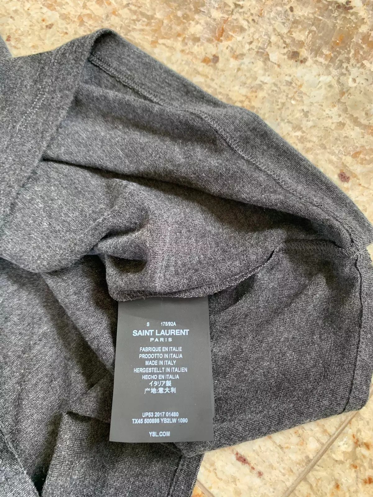 Saint Laurent Paris Lightning Logo Tee, SS Size US S / EU 44-46 / 1 - 9 Thumbnail