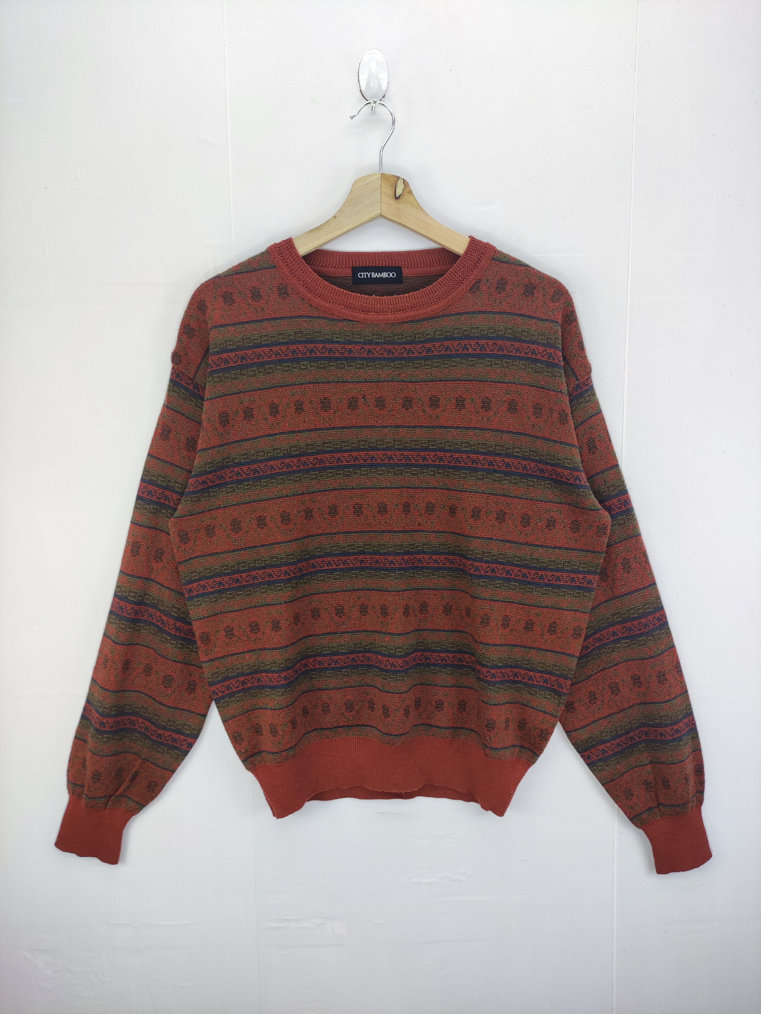 Japanese Brand Vintage City Bamboo Wool Sweater Jumper Size US M / EU 48-50 / 2 - 1 Thumbnail