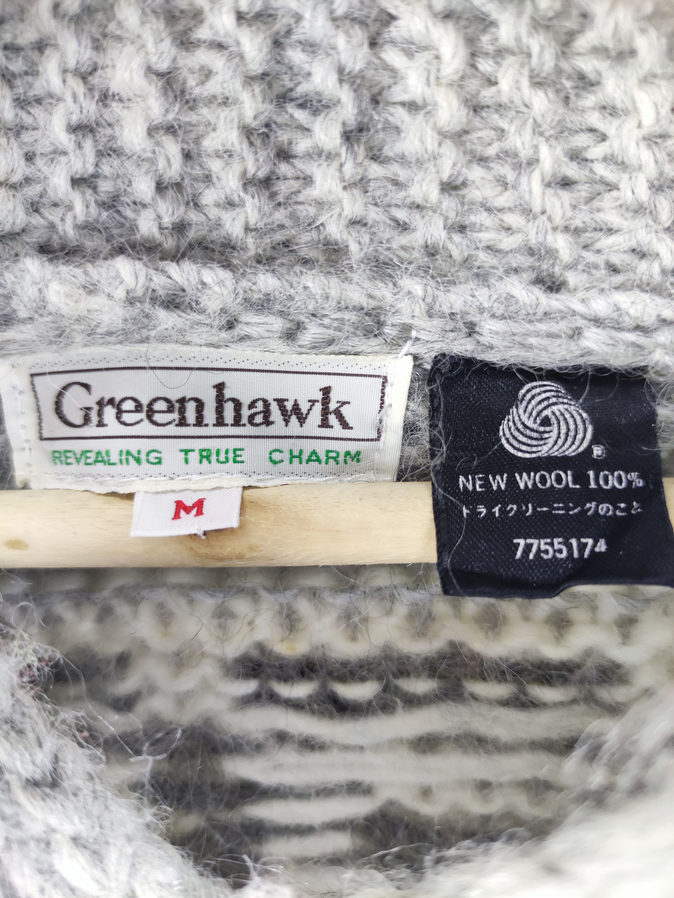 Aran Isles Knitwear Vintage Green Hawk Wool Knit Sweater Size US M / EU 48-50 / 2 - 6 Thumbnail