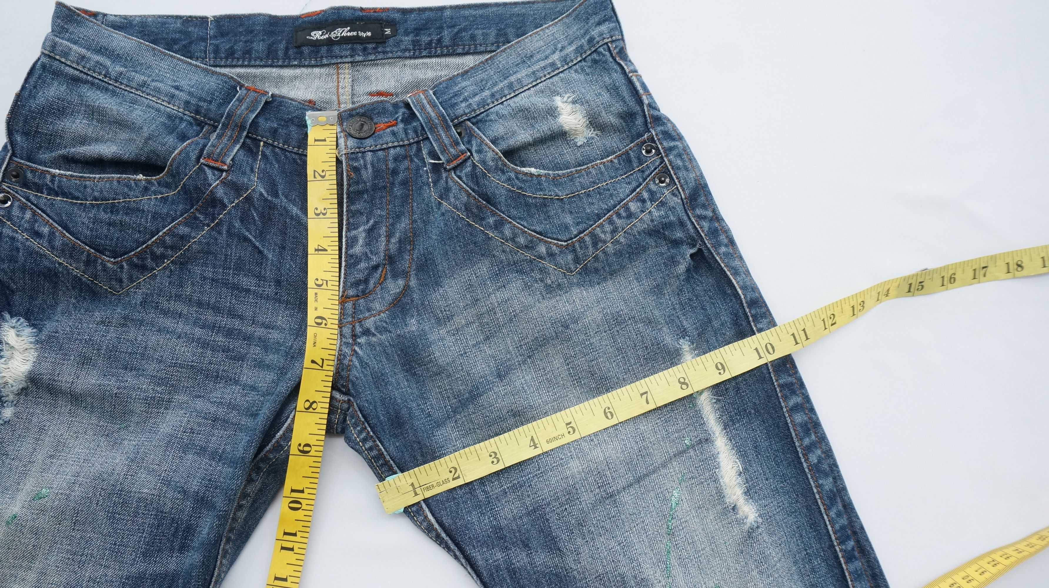 Japanese Brand 🔥 ROOT THREE Flared Distressed Jeans Size US 30 / EU 46 - 15 Thumbnail