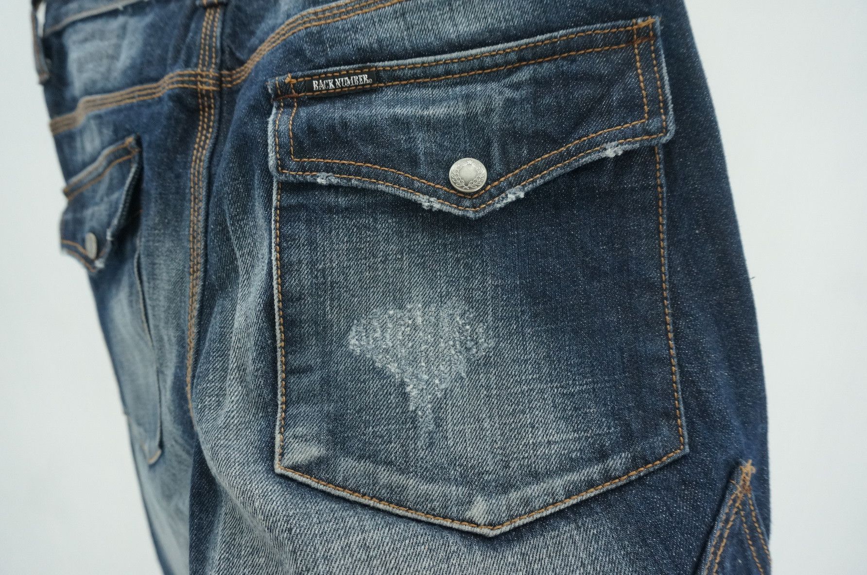 Japanese Brand BACK NUMBER Japan Bush Jeans Size US 27 - 12 Thumbnail