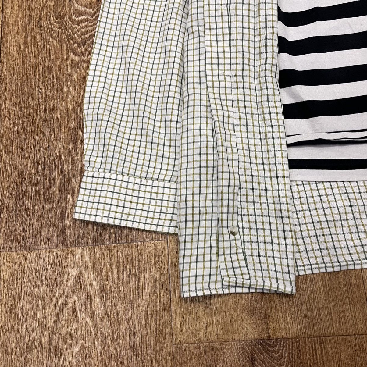 Vintage Vintage 90s Checkered Shirt Striped Graphic Tee Grunge L Size US L / EU 52-54 / 3 - 3 Thumbnail