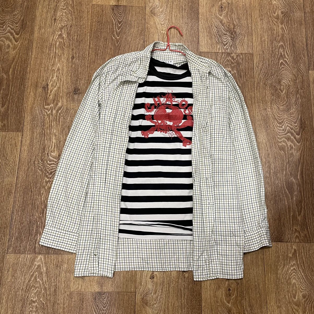 princess polly baby blue dress Coogi × Vintage Coogi Luxe Striped Dress Shirt - L