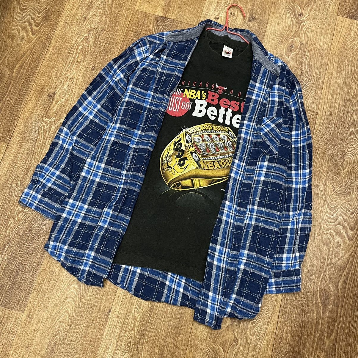 Flannel Vintage Flannel Checkered Shirt Travis Style Size US XXL / EU 58 / 5 - 6 Thumbnail