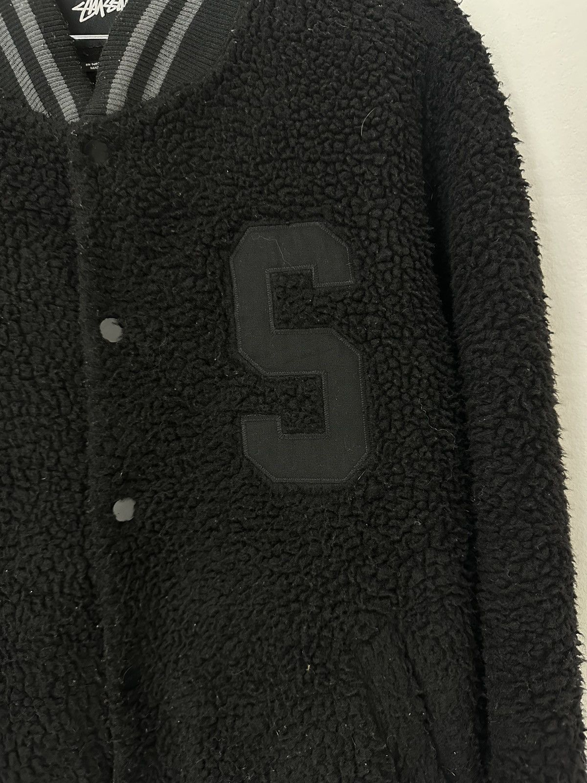Stussy Stussy Varsity Fleece Sherpa Jacket Big Logo Design Size US S / EU 44-46 / 1 - 6 Thumbnail