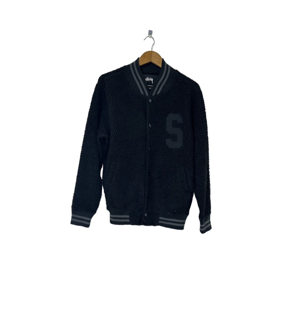Stussy Stussy Varsity Fleece Sherpa Jacket Big Logo Design Size US S / EU 44-46 / 1 - 2 Thumbnail