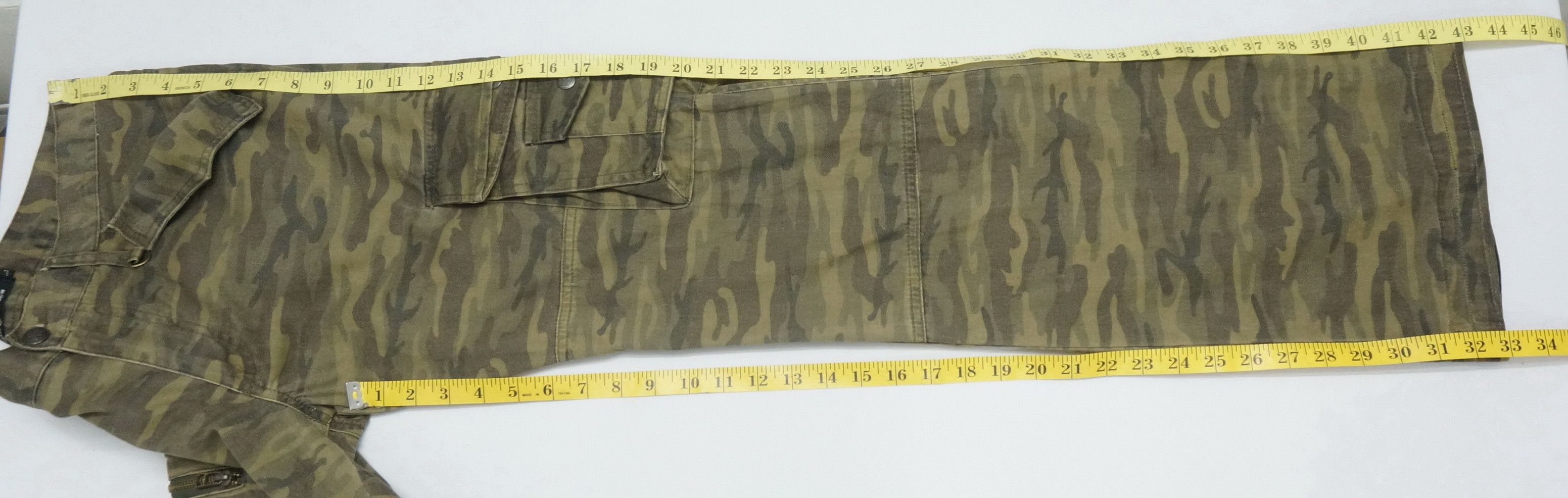 Japanese Brand 🔥ROOT THREE🇯🇵 Low Rise Flare Tiger Camo Cargo Pants Size US 32 / EU 48 - 15 Thumbnail