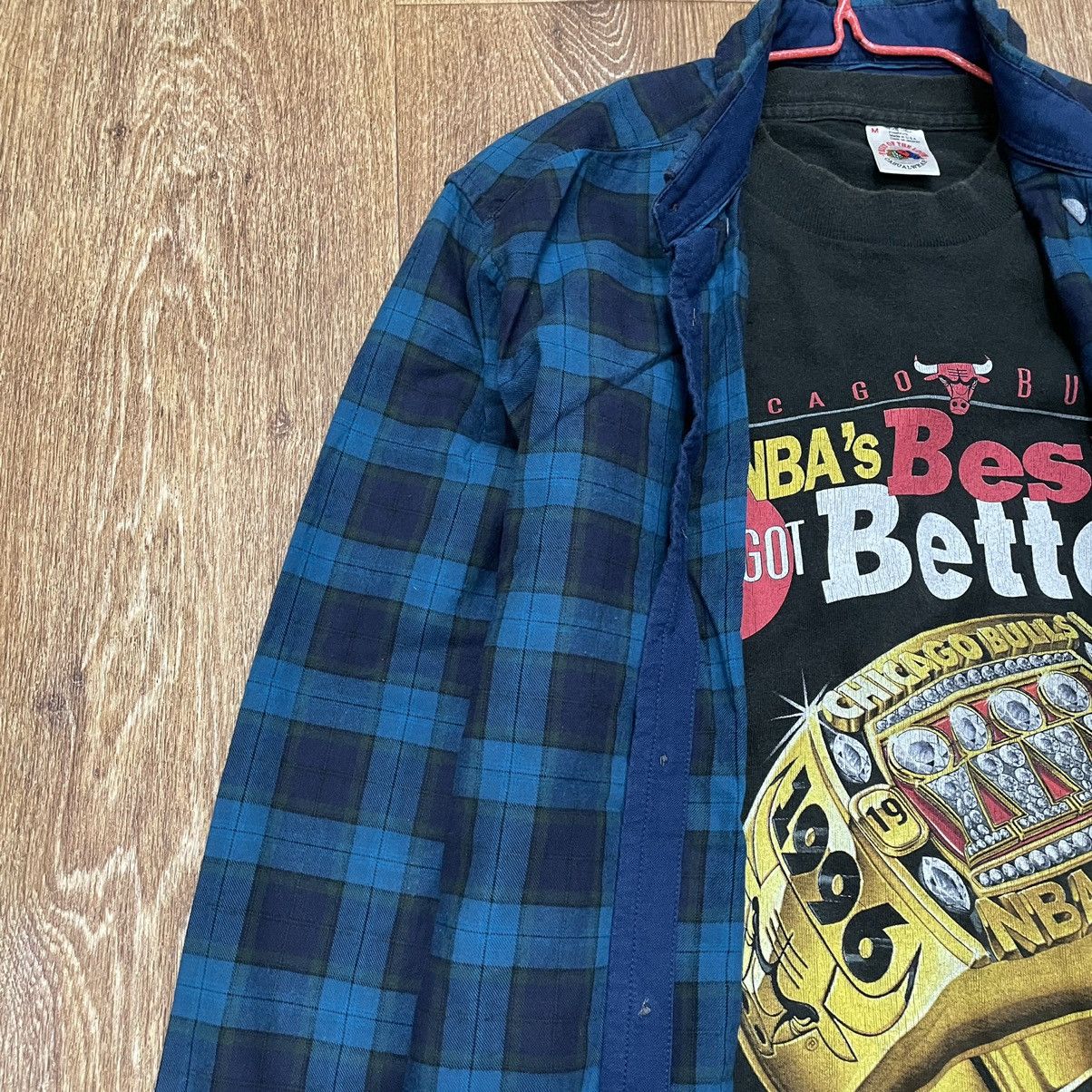Vintage Vintage 90s Blue Checkered Shirt Grunge Streetwear Baggy S Size US S / EU 44-46 / 1 - 4 Thumbnail