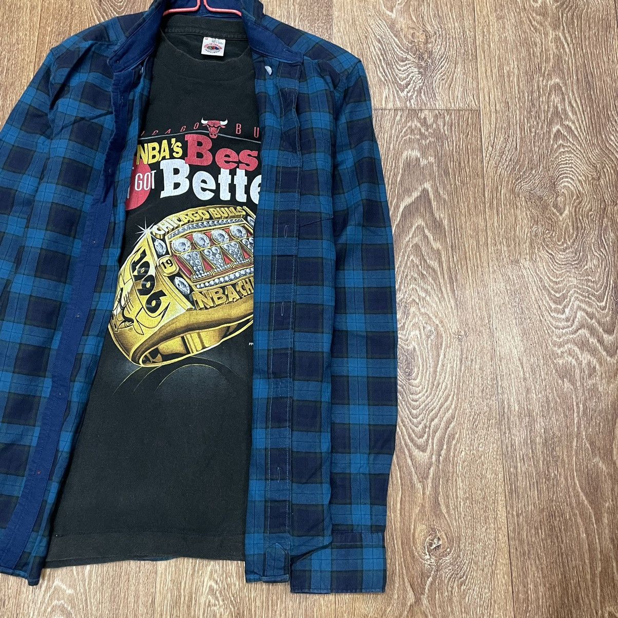 Vintage Vintage 90s Blue Checkered Shirt Grunge Streetwear Baggy S Size US S / EU 44-46 / 1 - 2 Thumbnail