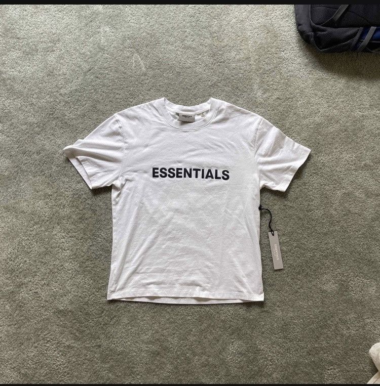 Essentials × Fear of God White Essentials Logo T Shirt | Grailed