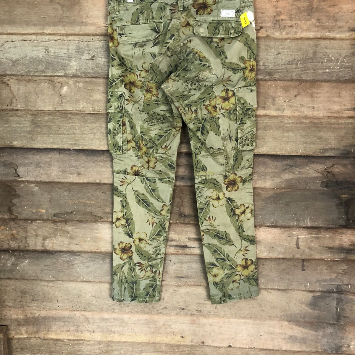 Japanese Brand DLL For One Flower Green Cargo Multipocket Pants #1498 Size US 30 / EU 46 - 11 Thumbnail