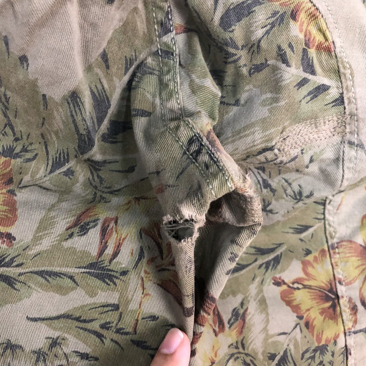 Japanese Brand DLL For One Flower Green Cargo Multipocket Pants #1498 Size US 30 / EU 46 - 14 Thumbnail