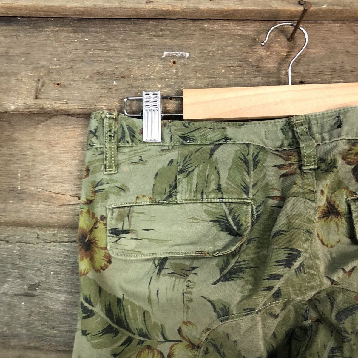 Japanese Brand DLL For One Flower Green Cargo Multipocket Pants #1498 Size US 30 / EU 46 - 12 Thumbnail