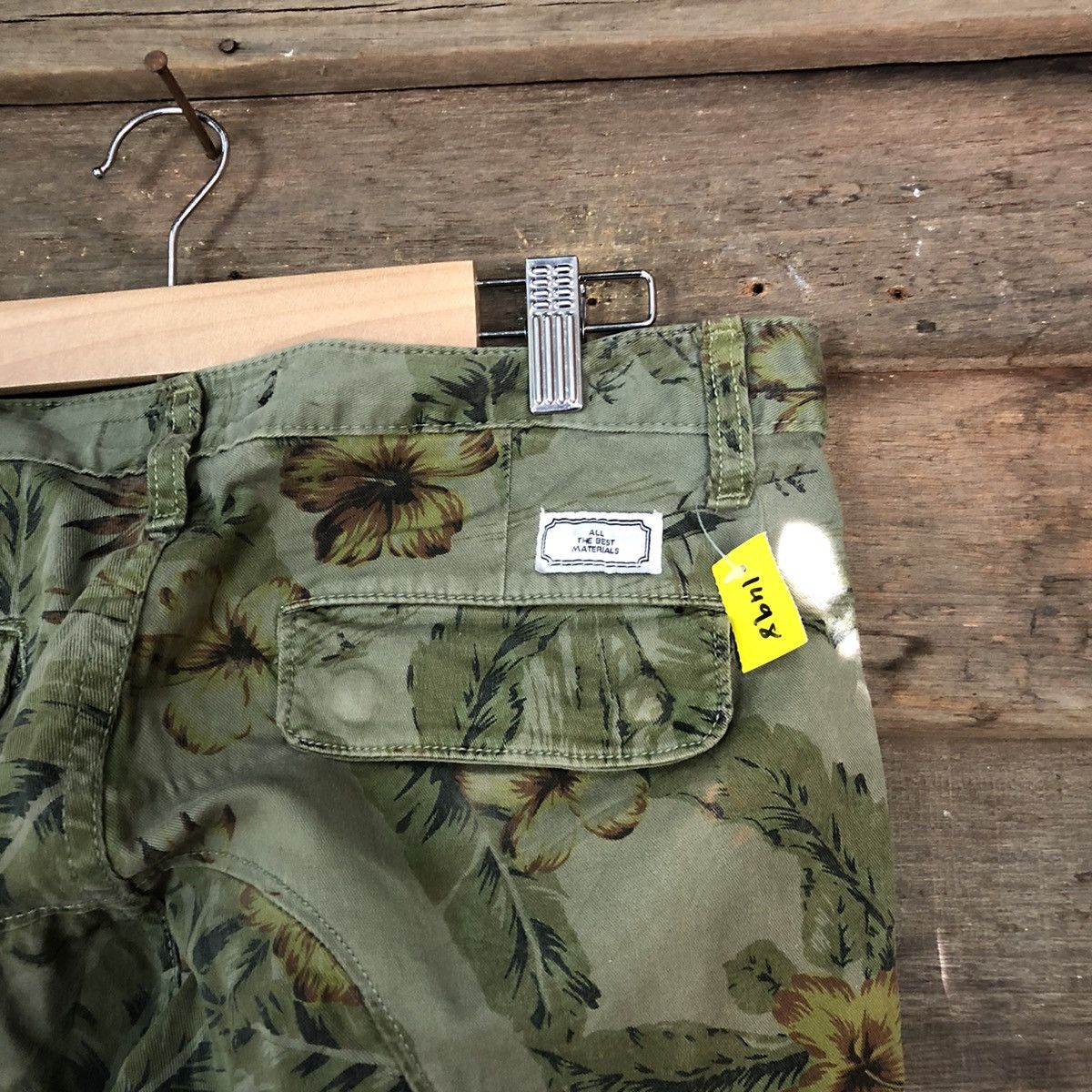 Japanese Brand DLL For One Flower Green Cargo Multipocket Pants #1498 Size US 30 / EU 46 - 13 Thumbnail