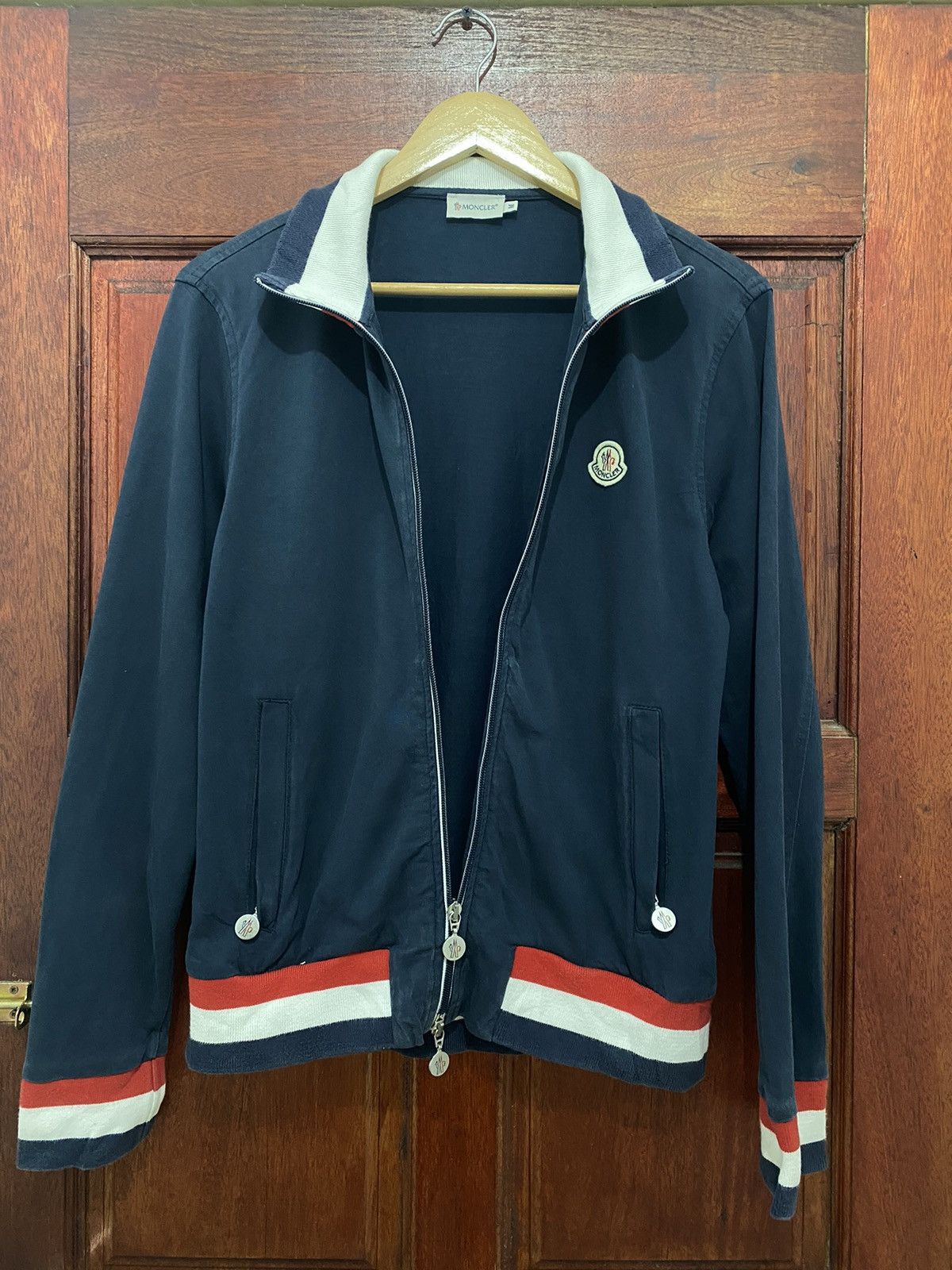 Moncler Vintage Moncler Tricolour Sweater Jacket Size US M / EU 48-50 / 2 - 2 Thumbnail