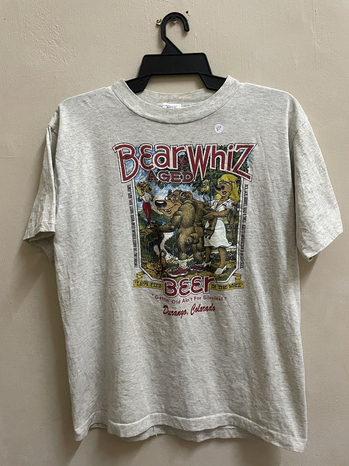 Vintage VTG Bear Whiz Light Beer made in USA single stitch t-shirt Size US L / EU 52-54 / 3 - 1 Thumbnail
