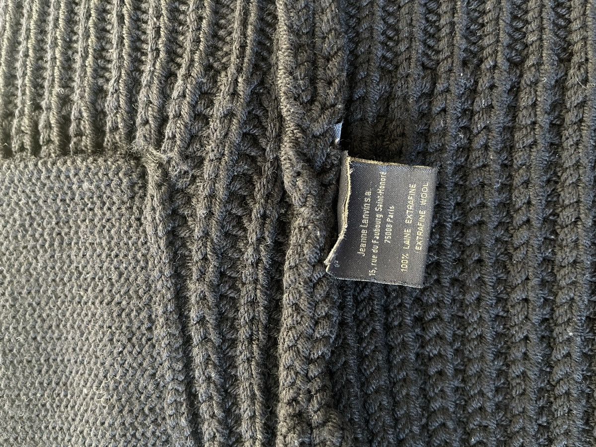 Cable knit chunky wool cardigan
