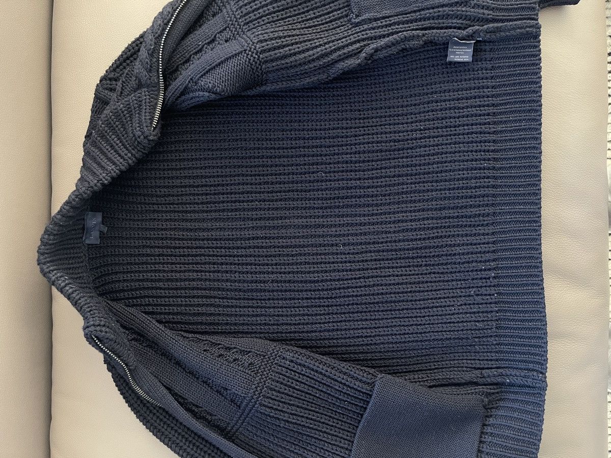 Cable knit chunky wool cardigan
