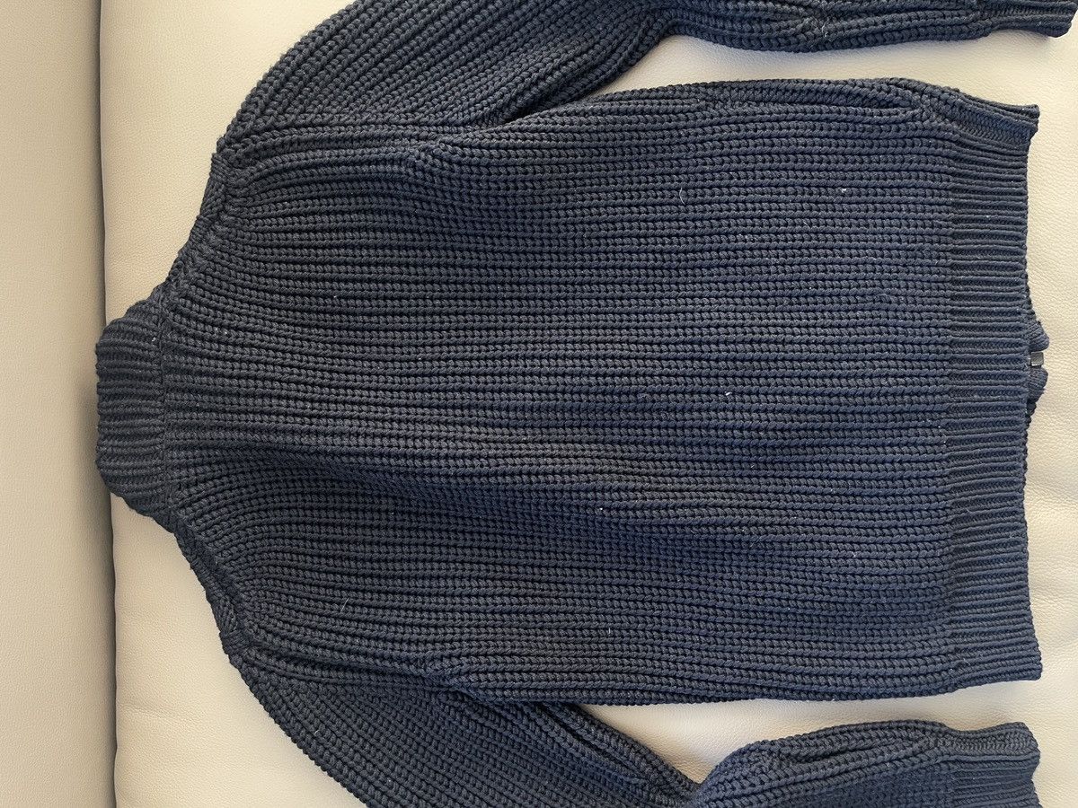 Cable knit chunky wool cardigan