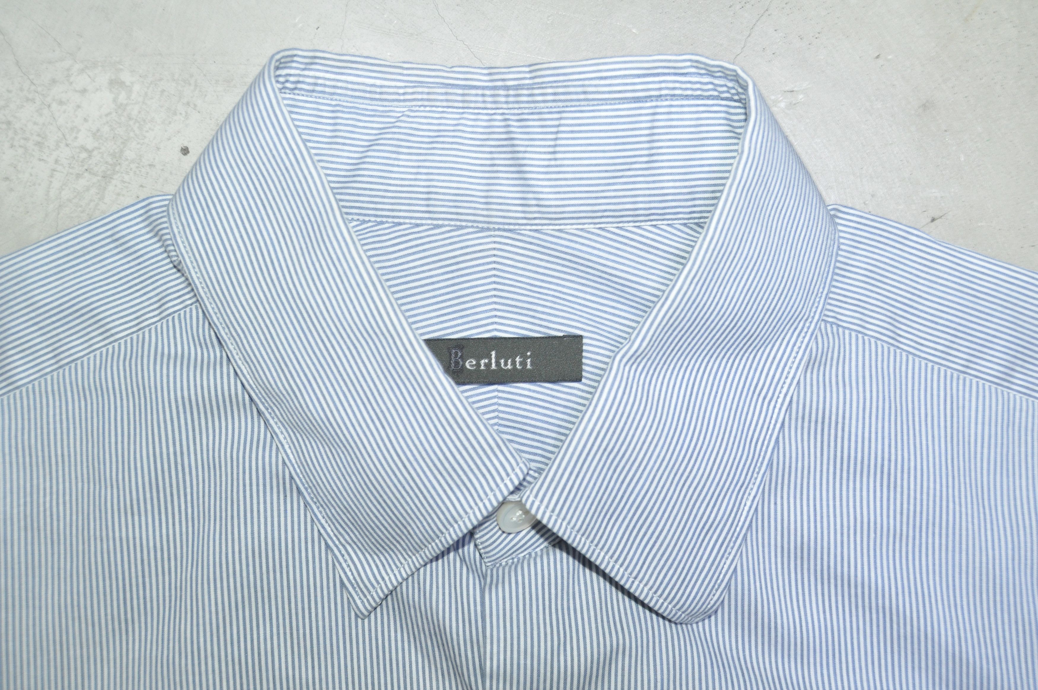 Berluti Berluti - Haider Ackermann - Pinstripe Dress Shirt Size US L / EU 52-54 / 3 - 3 Thumbnail