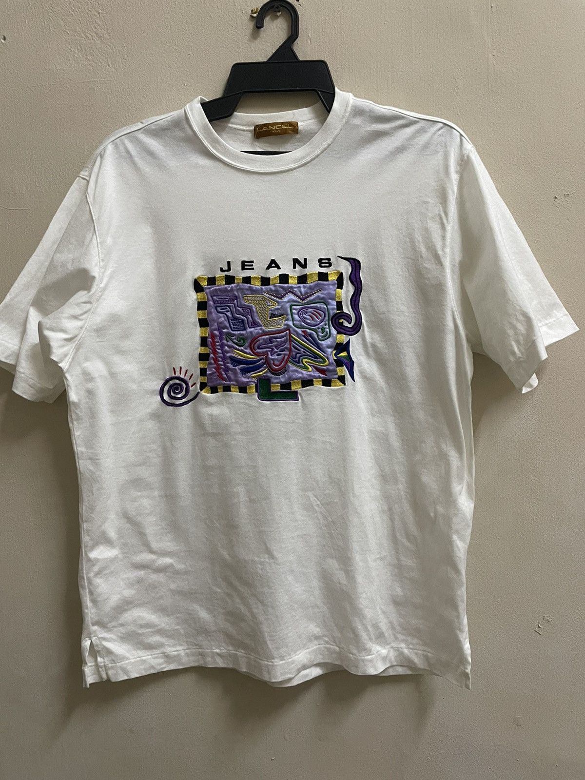 Lancel Vintage 90s LANCEL PARIS T Shirt Embroidery Logo Size US L / EU 52-54 / 3 - 1 Thumbnail