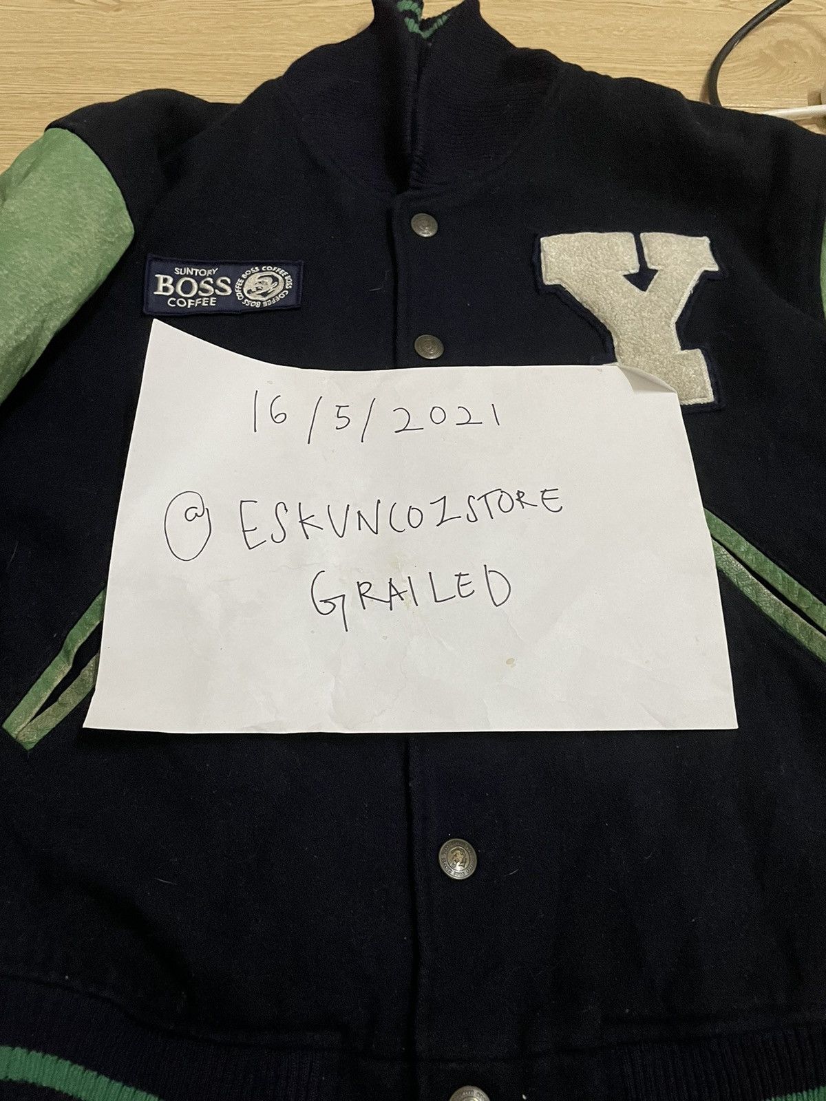 Vintage Vintage Suntory Boss Coffee Varsity Wool Jacket Size US M / EU 48-50 / 2 - 7 Thumbnail