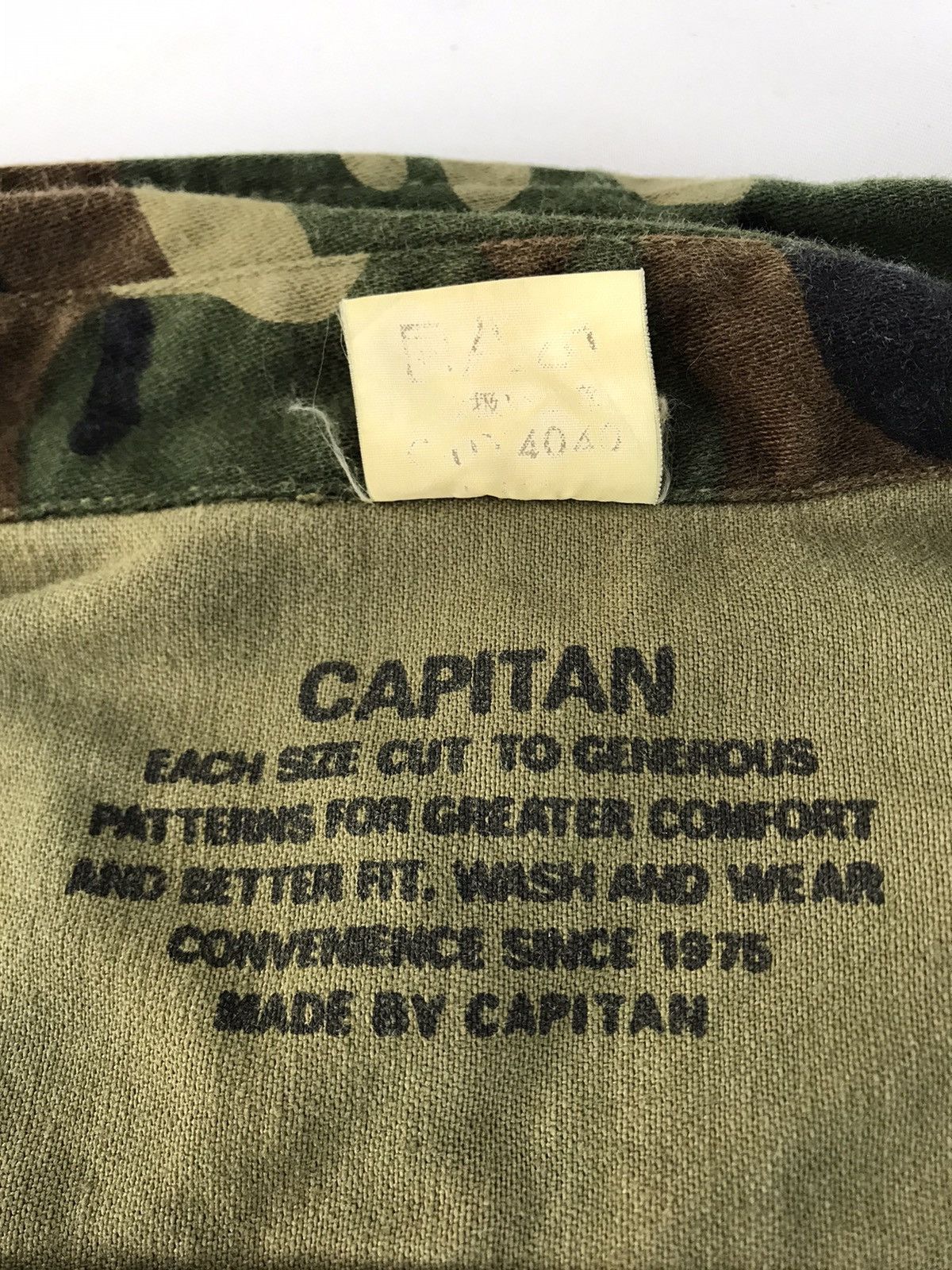 Japanese Brand Capitan Camouflage Button Up Shirt Pockets Green Military Size US XL / EU 56 / 4 - 8 Thumbnail