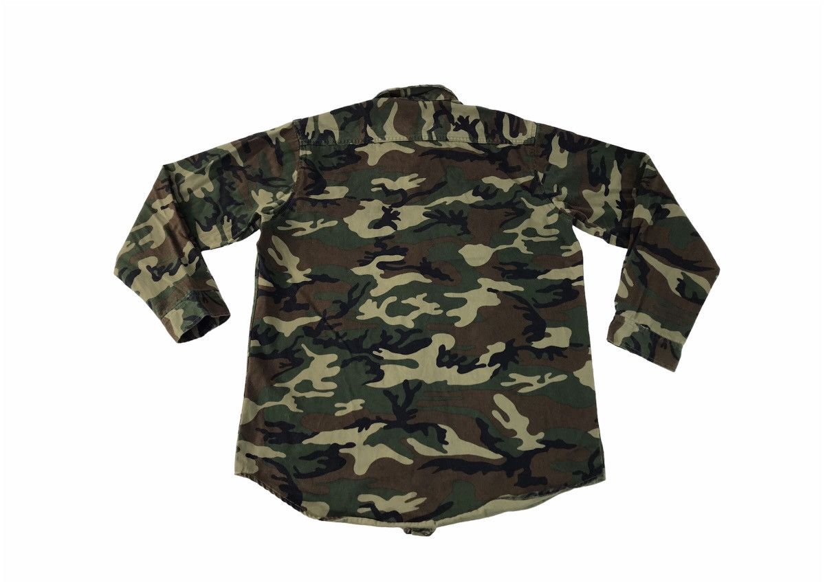 Japanese Brand Capitan Camouflage Button Up Shirt Pockets Green Military Size US XL / EU 56 / 4 - 2 Thumbnail