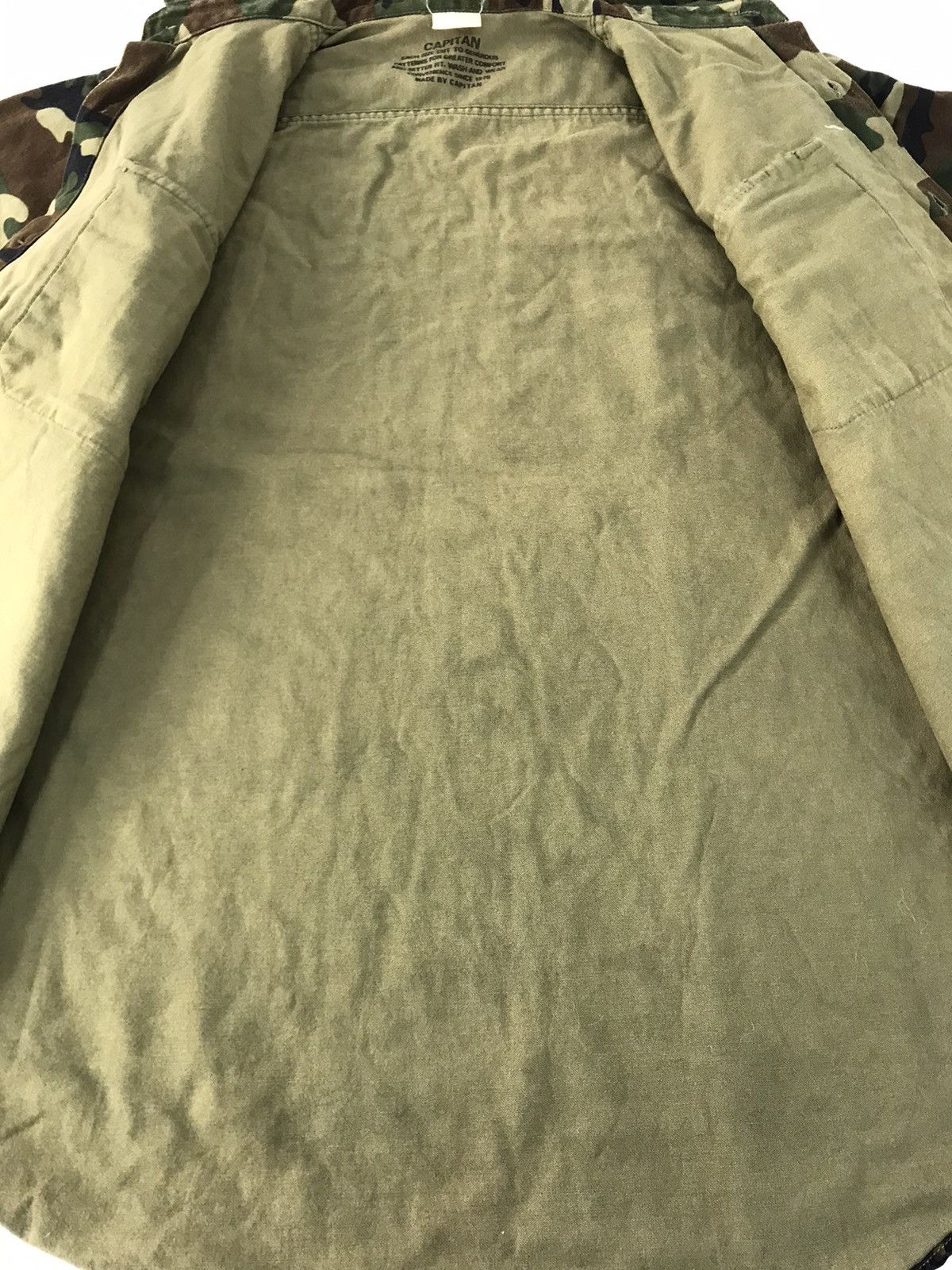 Japanese Brand Capitan Camouflage Button Up Shirt Pockets Green Military Size US XL / EU 56 / 4 - 6 Thumbnail