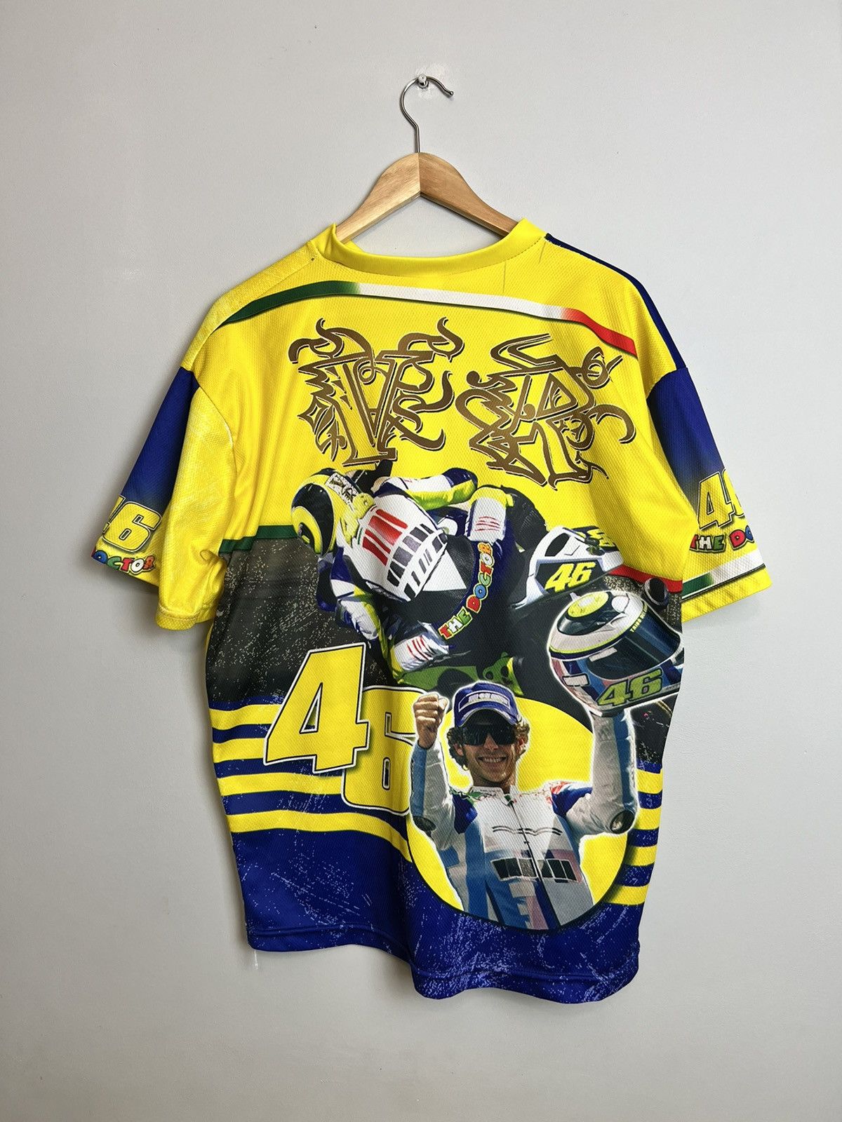 Vintage Yamaha Valentino Rossi Racing Full-print Jersey Motorsport Size US XL / EU 56 / 4 - 2 Thumbnail