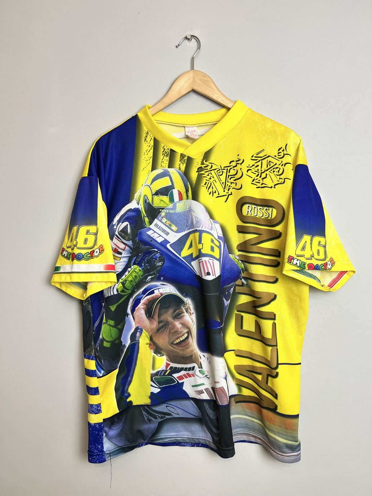 Vintage Yamaha Valentino Rossi Racing Full-print Jersey Motorsport Size US XL / EU 56 / 4 - 1 Thumbnail