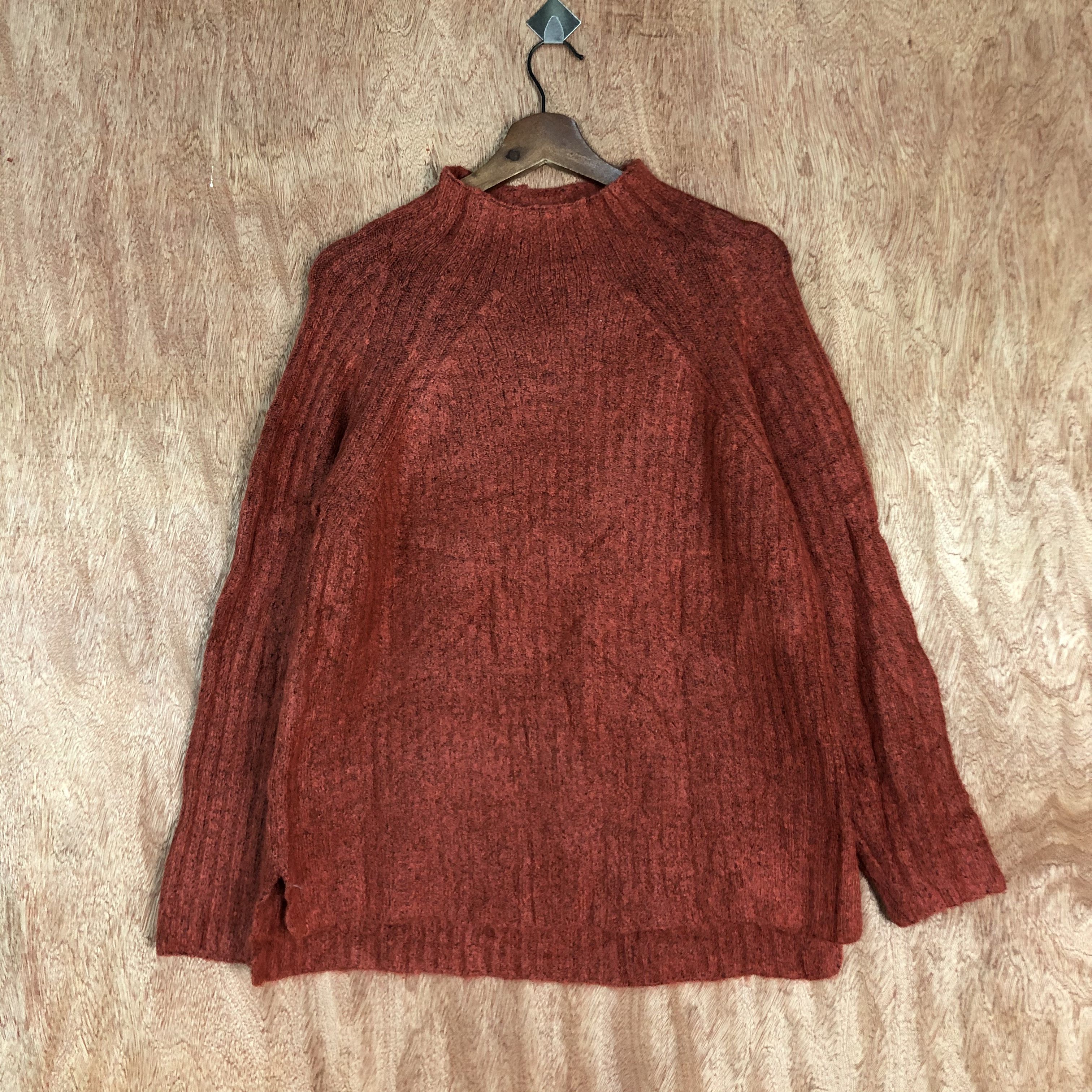 image of Homespun Knitwear Calabaza Dark Brown Knitwear Japan Vintage C485, Men's (Size Medium)