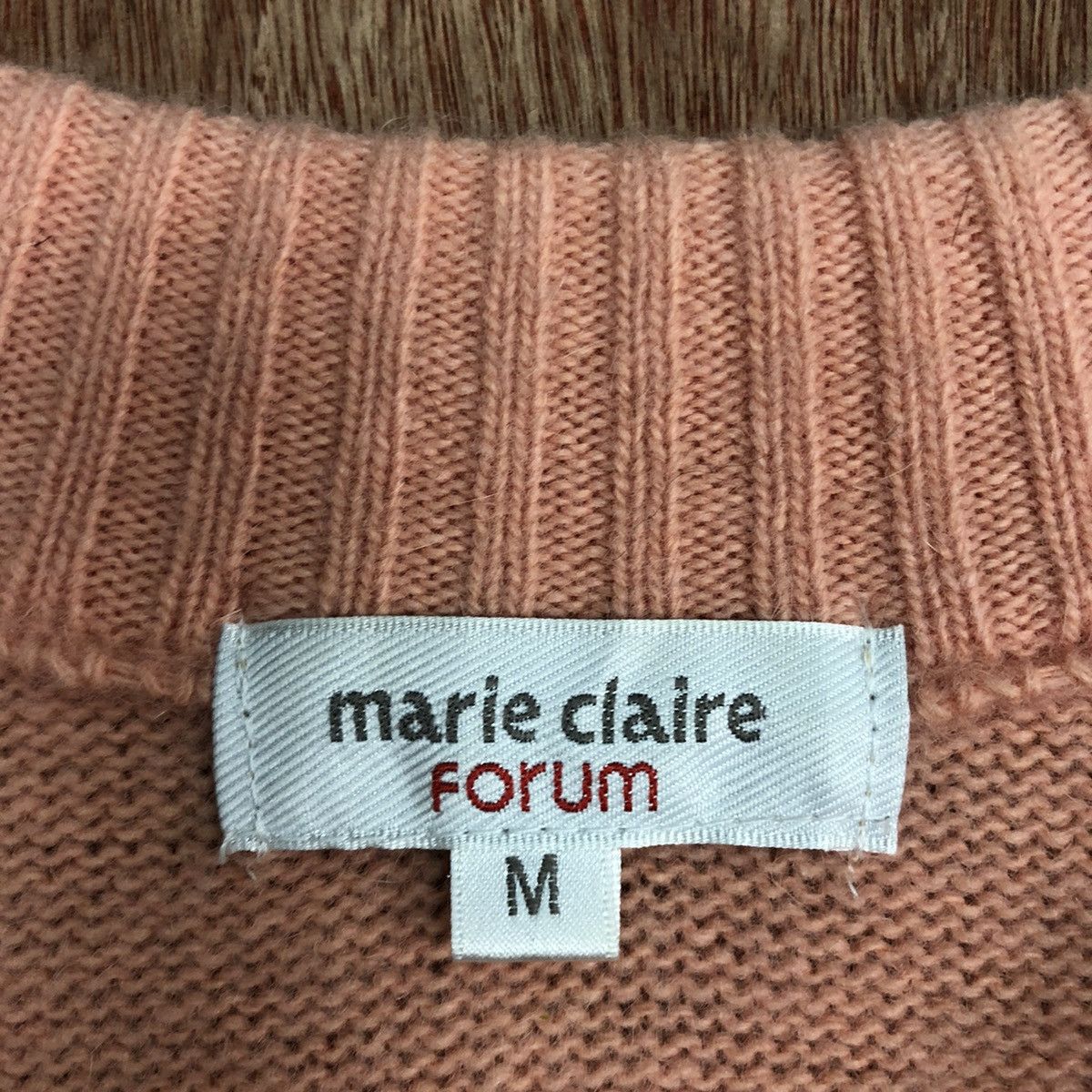 Homespun Knitwear × Japanese Brand Maria Claire Peach checkered Knitwear #6045 Size M / US 6-8 / IT 42-44 - 9 Thumbnail