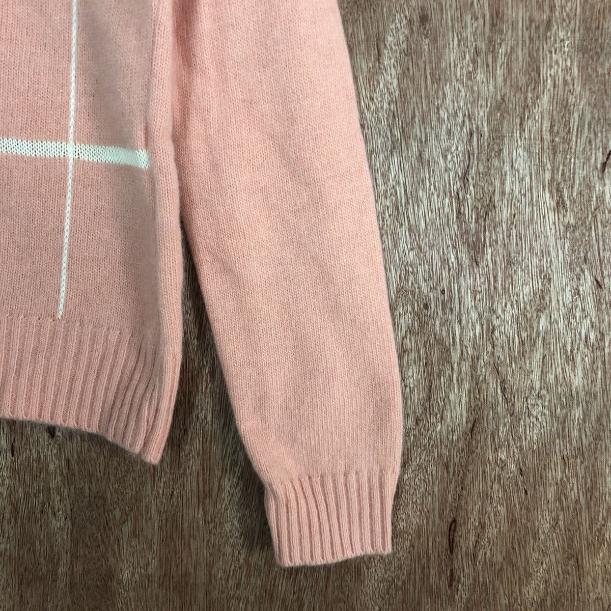 Homespun Knitwear × Japanese Brand Maria Claire Peach checkered Knitwear #6045 Size M / US 6-8 / IT 42-44 - 4 Thumbnail