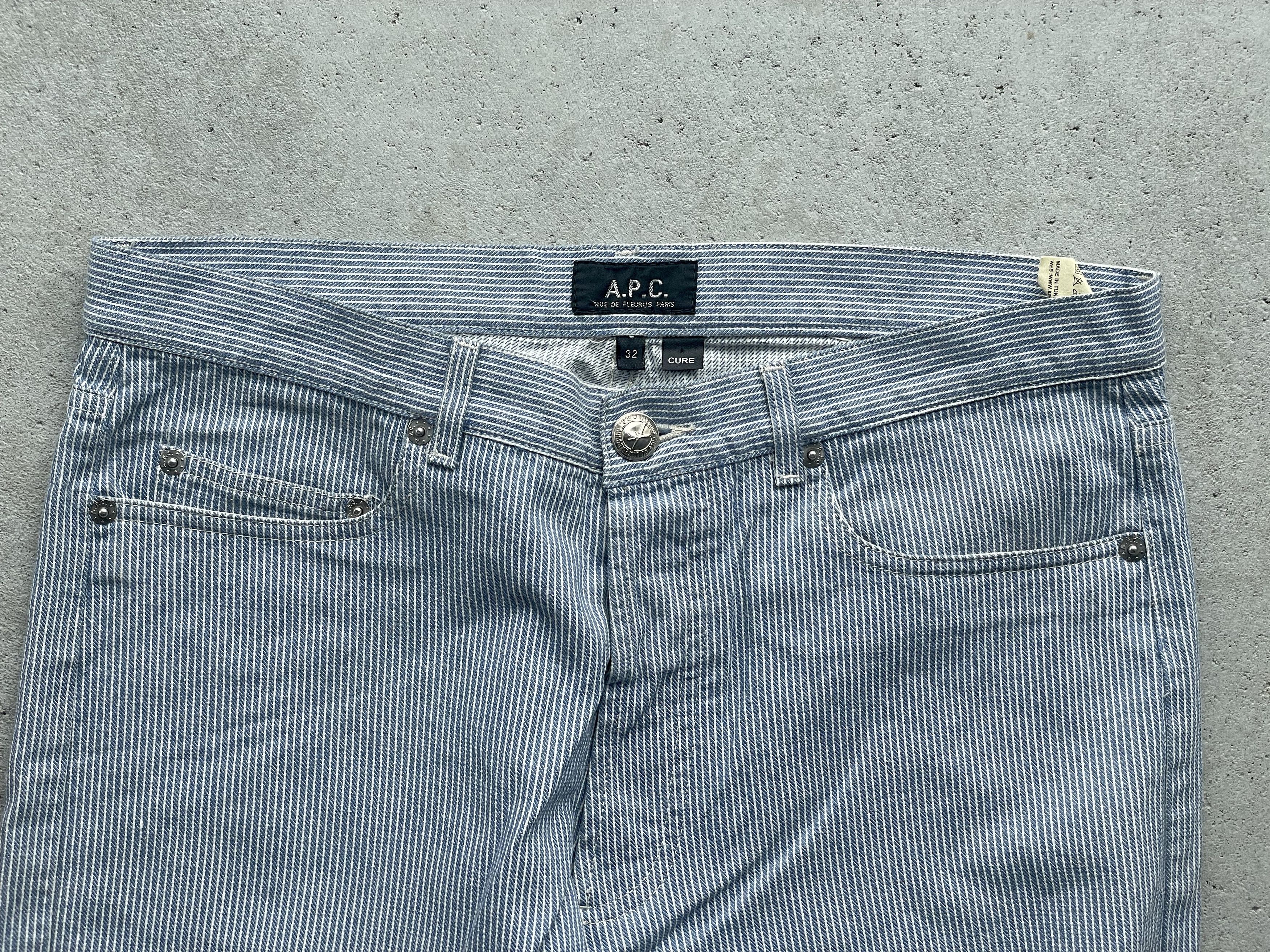A.P.C. APC Cure Pinstripe light blue jeans Size US 32 / EU 48 - 4 Thumbnail