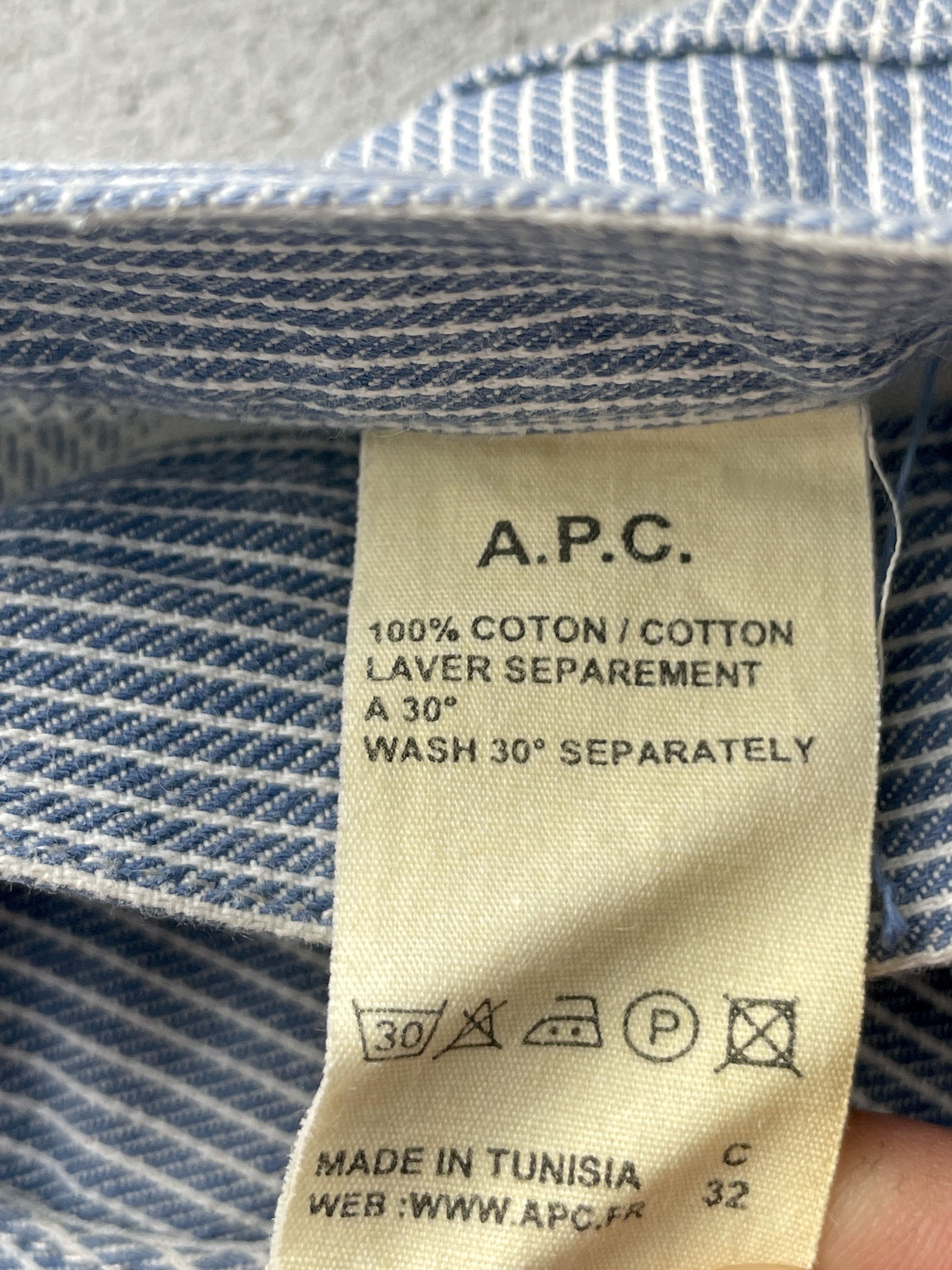 A.P.C. APC Cure Pinstripe light blue jeans Size US 32 / EU 48 - 3 Thumbnail