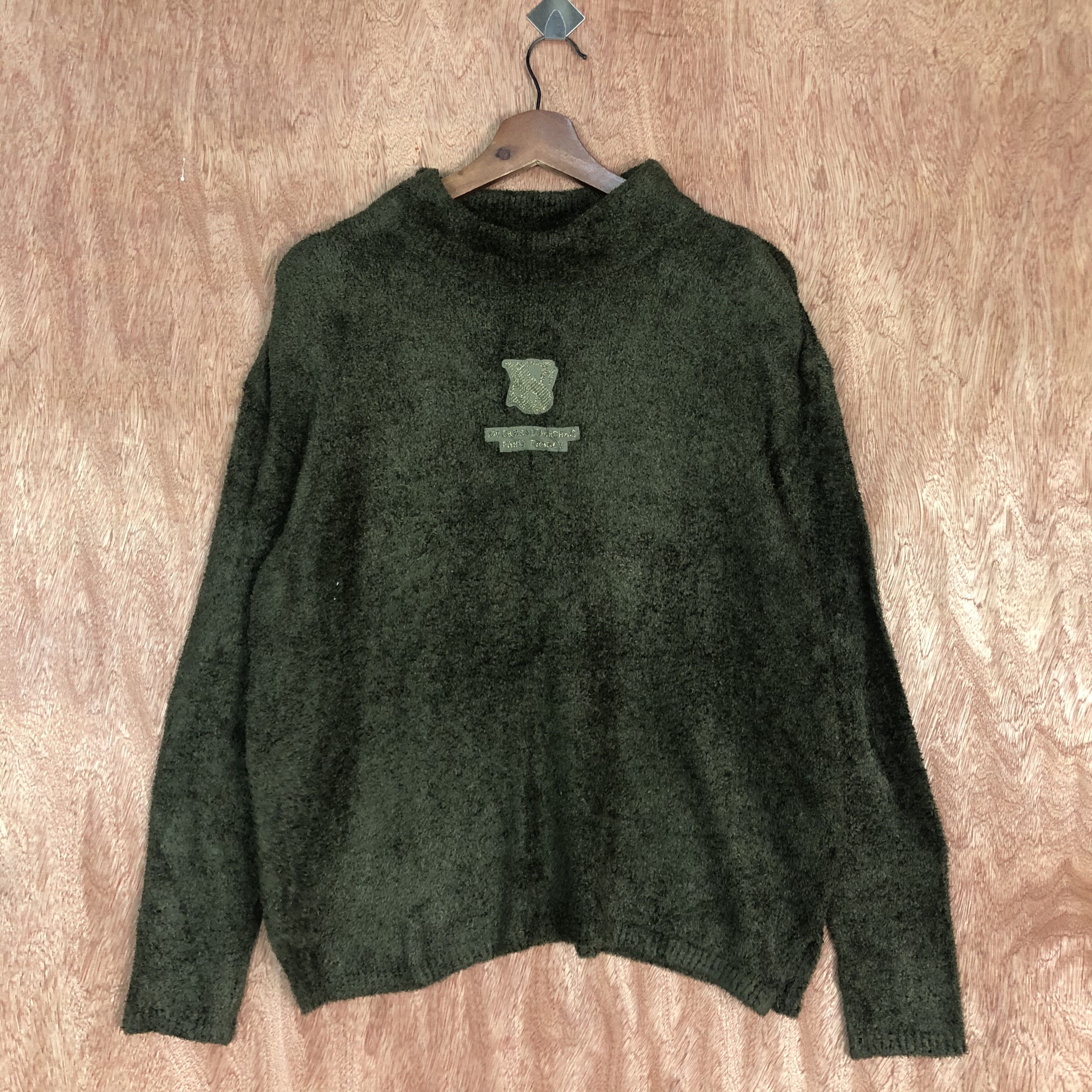 Homespun Knitwear × Japanese Brand DLL Valenza Po Green SHag Shaggy Knitwear #c517 Size US M / EU 48-50 / 2 - 3 Thumbnail