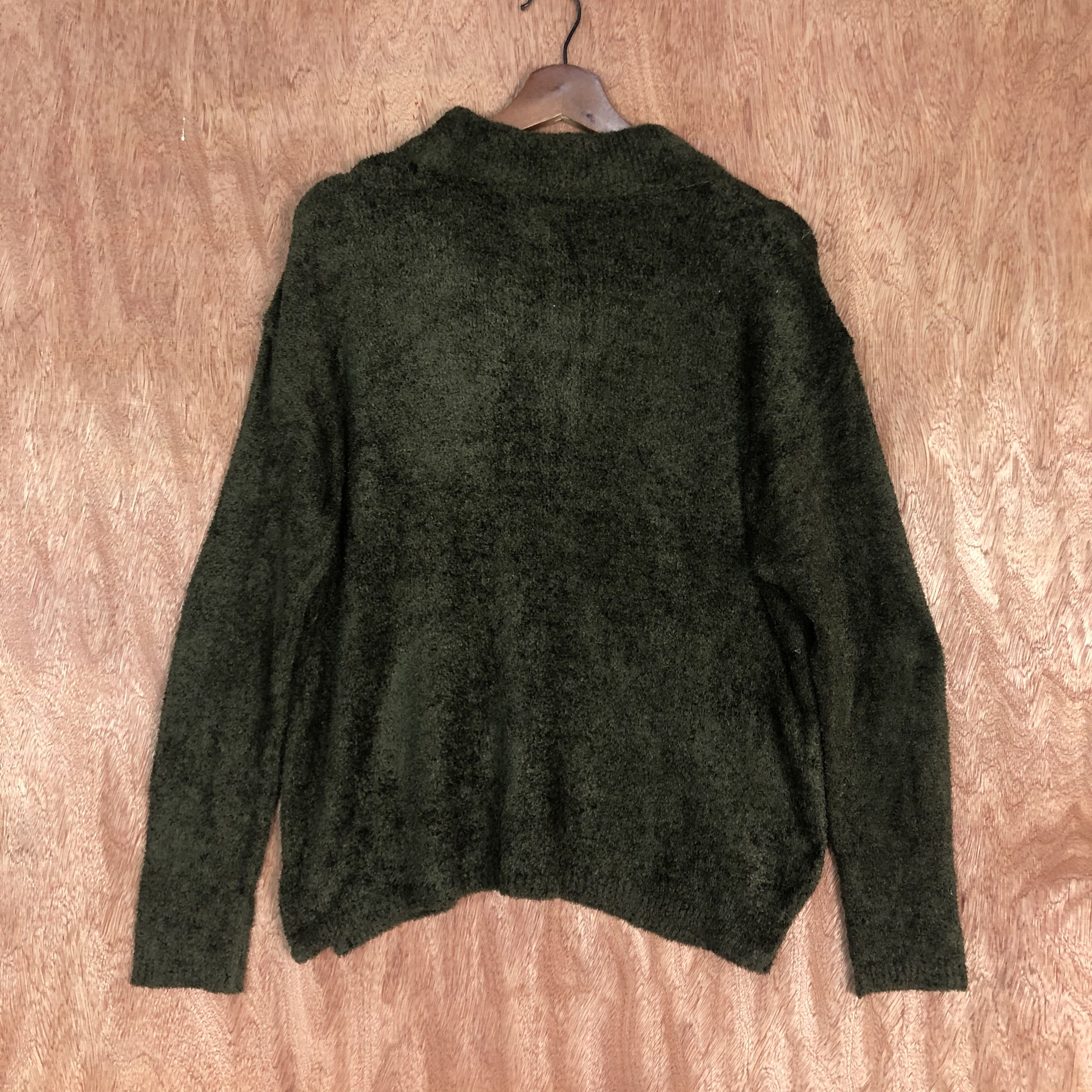 Homespun Knitwear × Japanese Brand DLL Valenza Po Green SHag Shaggy Knitwear #c517 Size US M / EU 48-50 / 2 - 11 Thumbnail