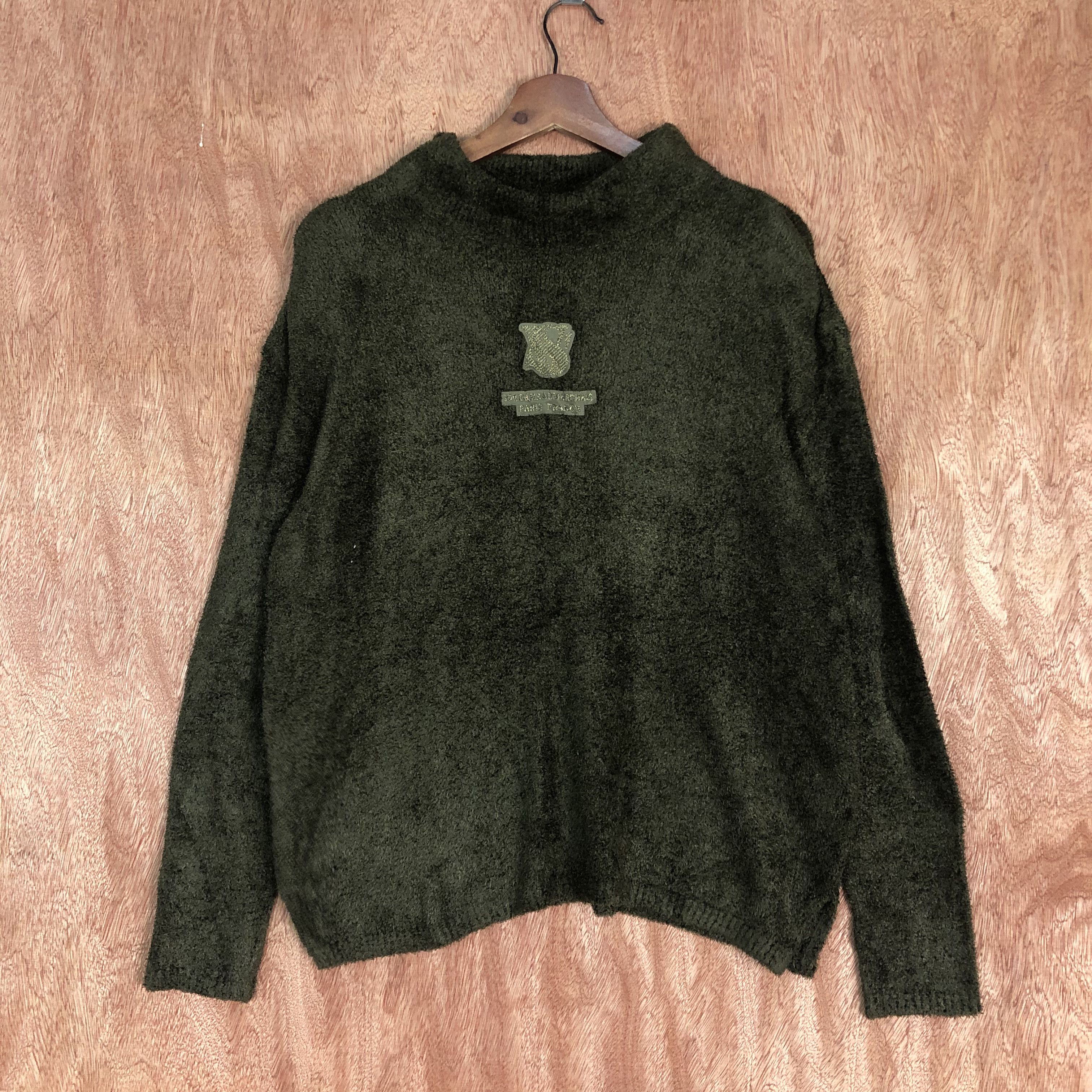 Homespun Knitwear × Japanese Brand DLL Valenza Po Green SHag Shaggy Knitwear #c517 Size US M / EU 48-50 / 2 - 1 Thumbnail