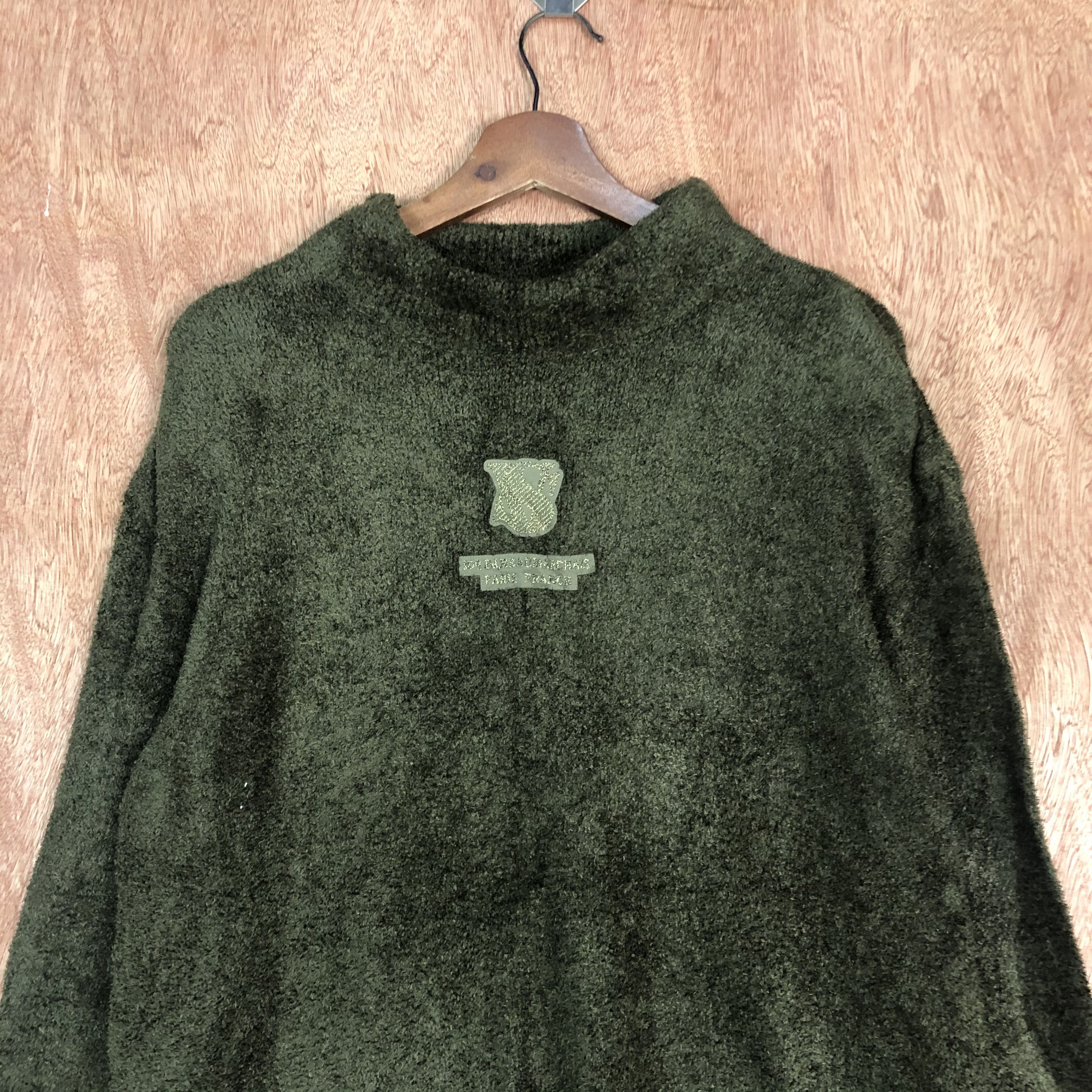 Homespun Knitwear × Japanese Brand DLL Valenza Po Green SHag Shaggy Knitwear #c517 Size US M / EU 48-50 / 2 - 2 Thumbnail