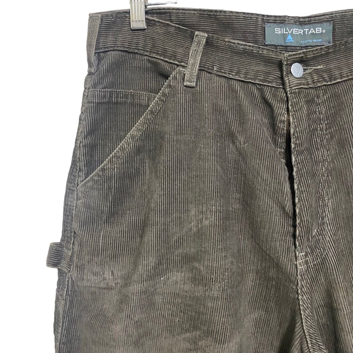 Levi's Vintage 90s Levis Silvertab Corduroy Carpenter Jumbo Pants Size US 34 / EU 50 - 4 Thumbnail