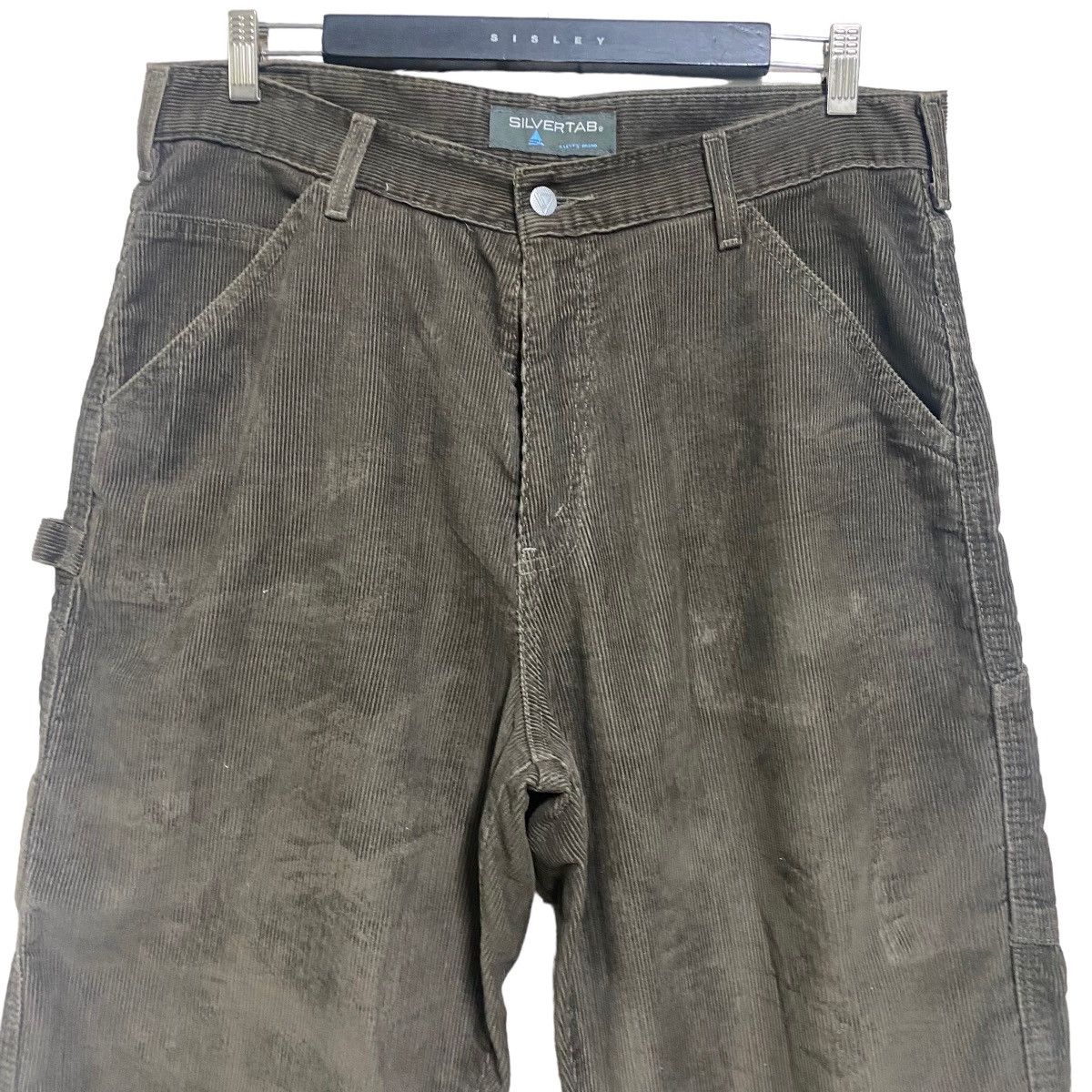 Levi's Vintage 90s Levis Silvertab Corduroy Carpenter Jumbo Pants Size US 34 / EU 50 - 3 Thumbnail