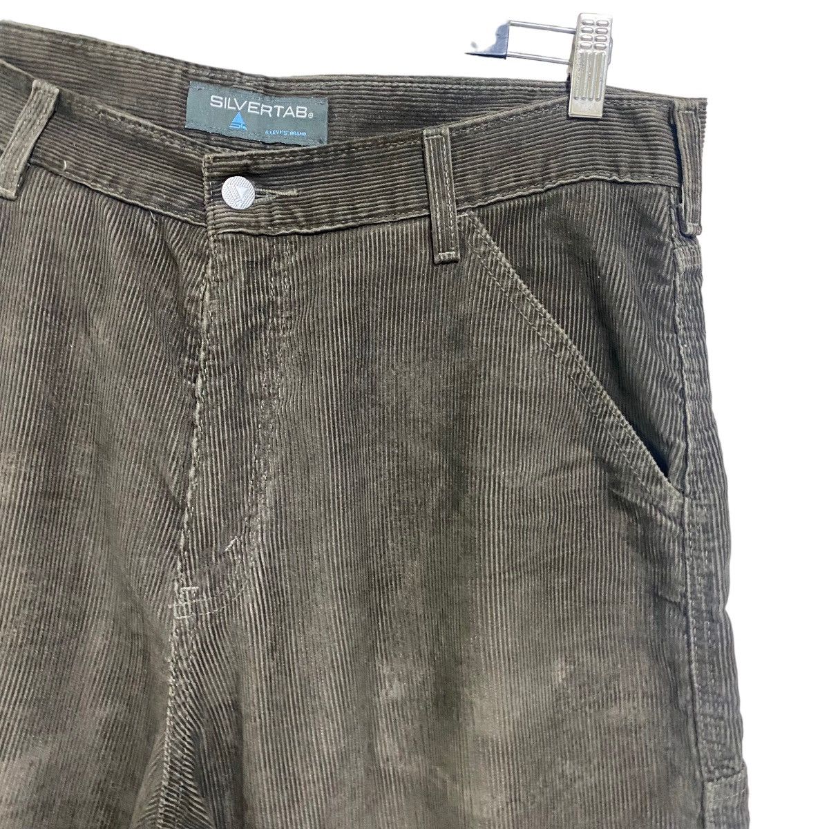 Levi's Vintage 90s Levis Silvertab Corduroy Carpenter Jumbo Pants Size US 34 / EU 50 - 5 Thumbnail