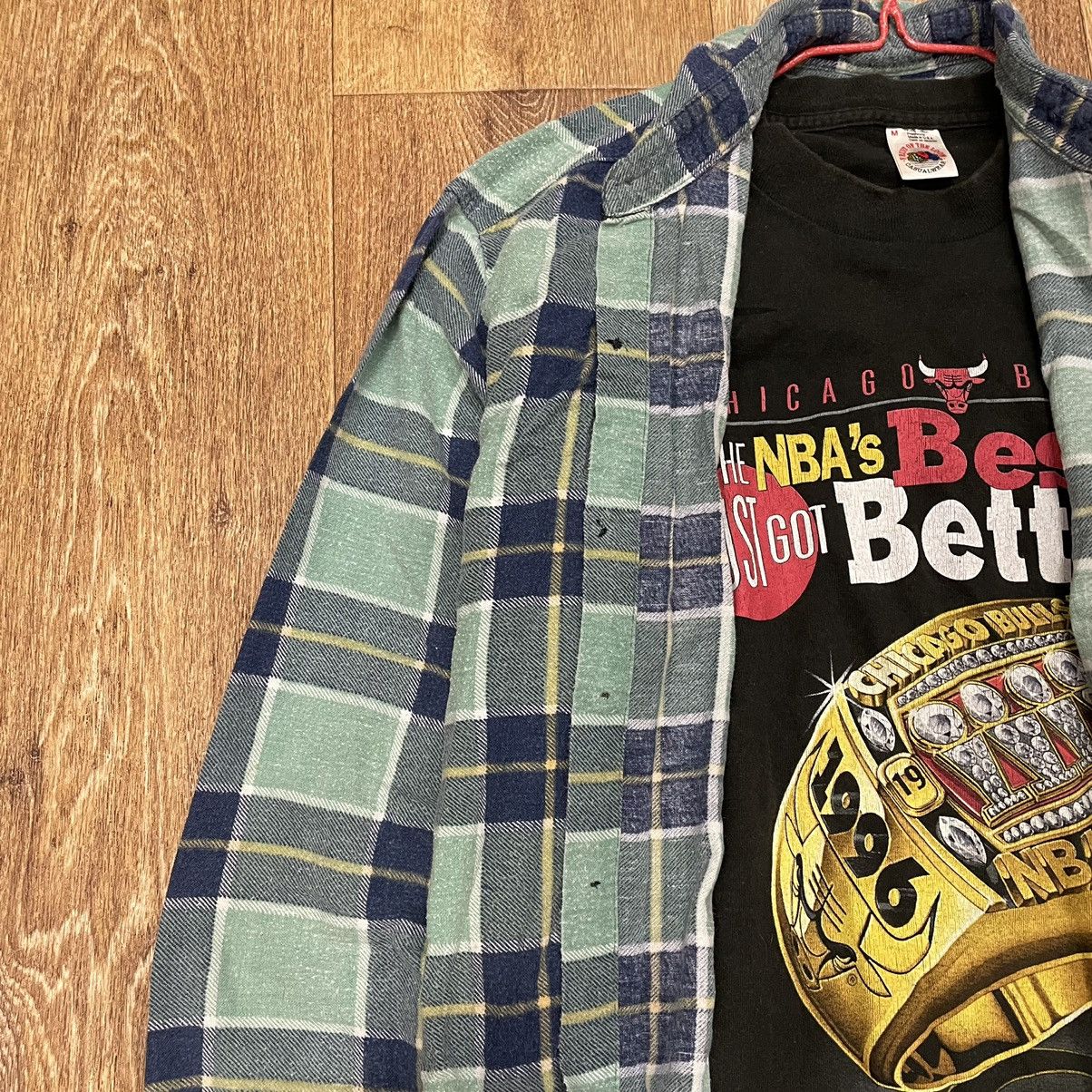 Vintage Vintage 90s Checkered Shirt Baggy Grunge Oversized Faded M Size US M / EU 48-50 / 2 - 5 Thumbnail