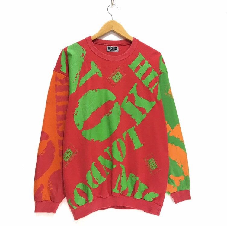 Michiko Koshino London Michiko Koshino Fullprint Crewneck Sweatshirt Big Logo Size US L / EU 52-54 / 3 - 4 Thumbnail