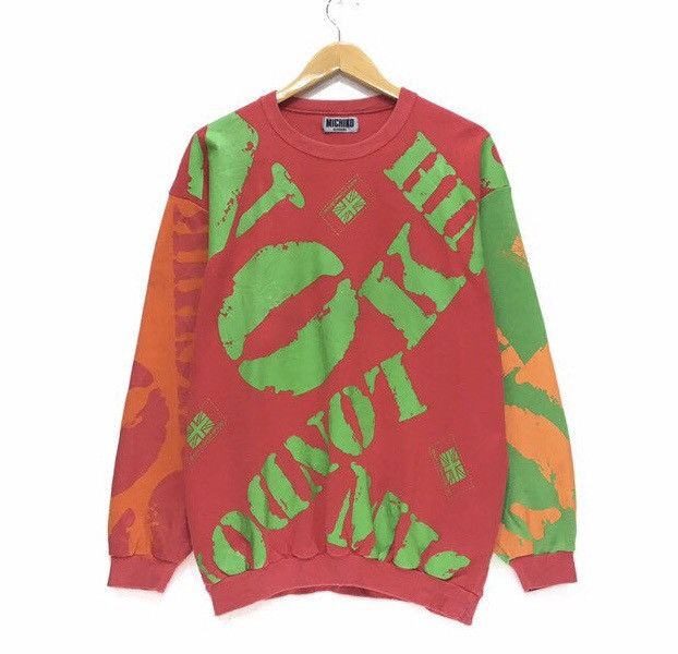 Michiko Koshino London Michiko Koshino Fullprint Crewneck Sweatshirt Big Logo Size US L / EU 52-54 / 3 - 1 Thumbnail