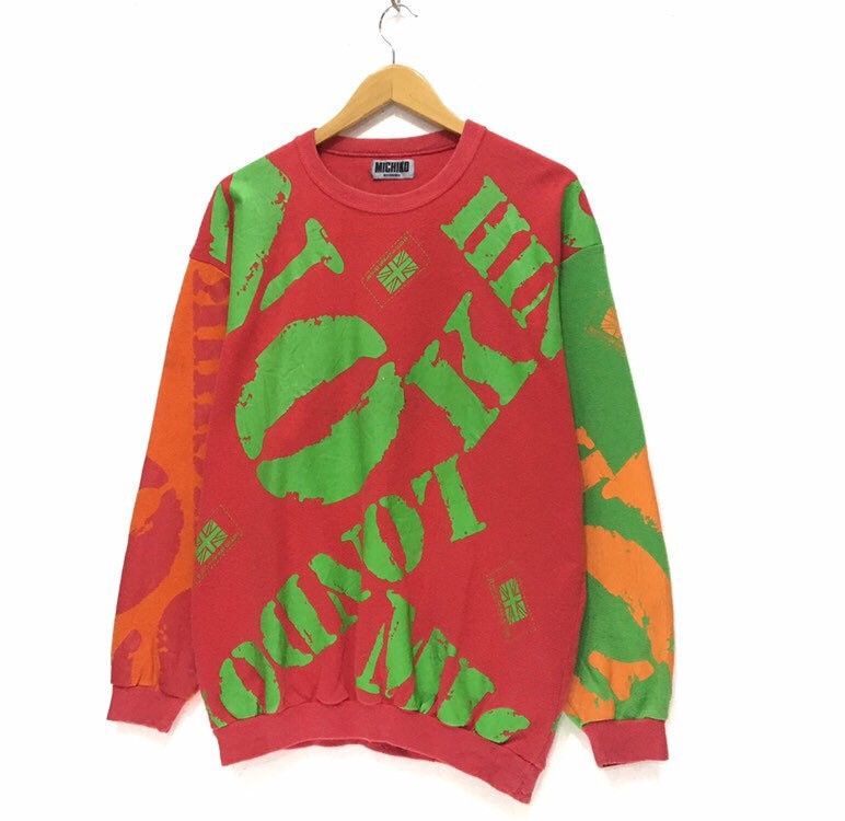 Michiko Koshino London Michiko Koshino Fullprint Crewneck Sweatshirt Big Logo Size US L / EU 52-54 / 3 - 3 Thumbnail