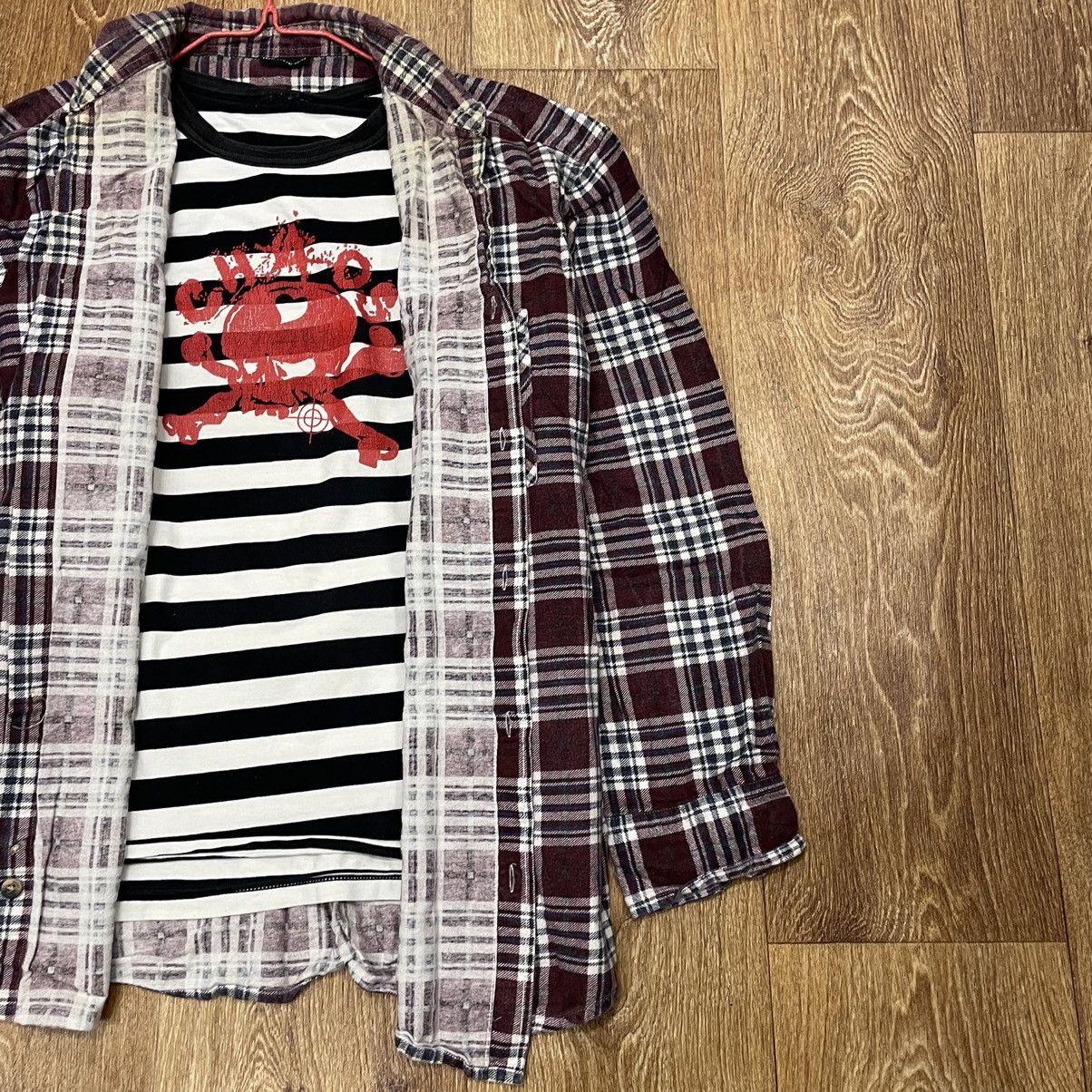 Vintage Vintage 90s Checkered Plaid Shirt Grunge Layering Faded XL Size US XL / EU 56 / 4 - 3 Thumbnail