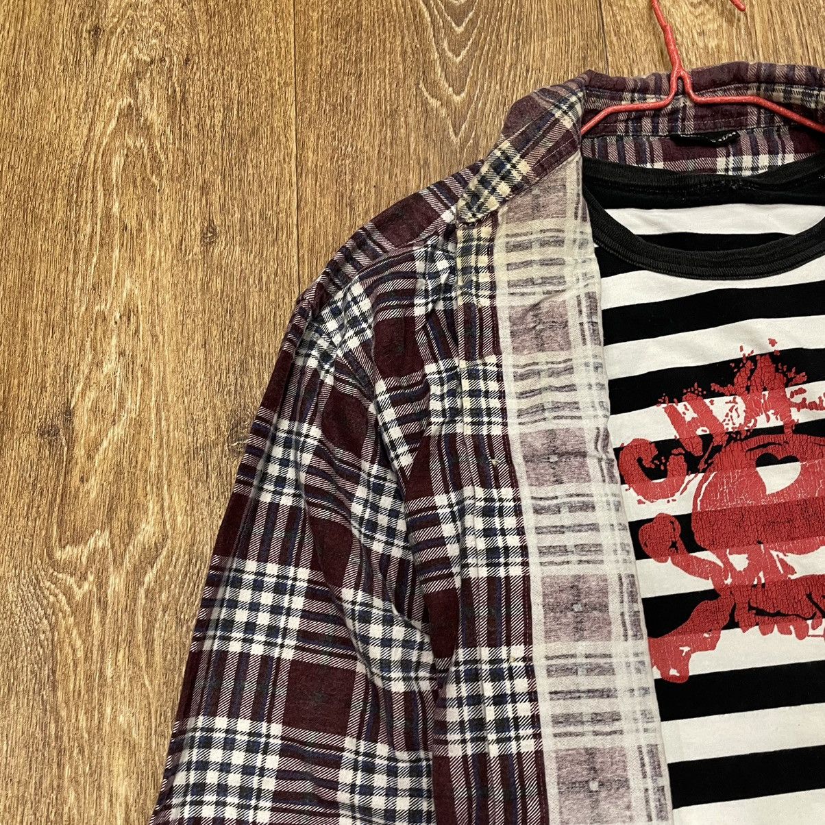 Vintage Vintage 90s Checkered Plaid Shirt Grunge Layering Faded XL Size US XL / EU 56 / 4 - 5 Thumbnail